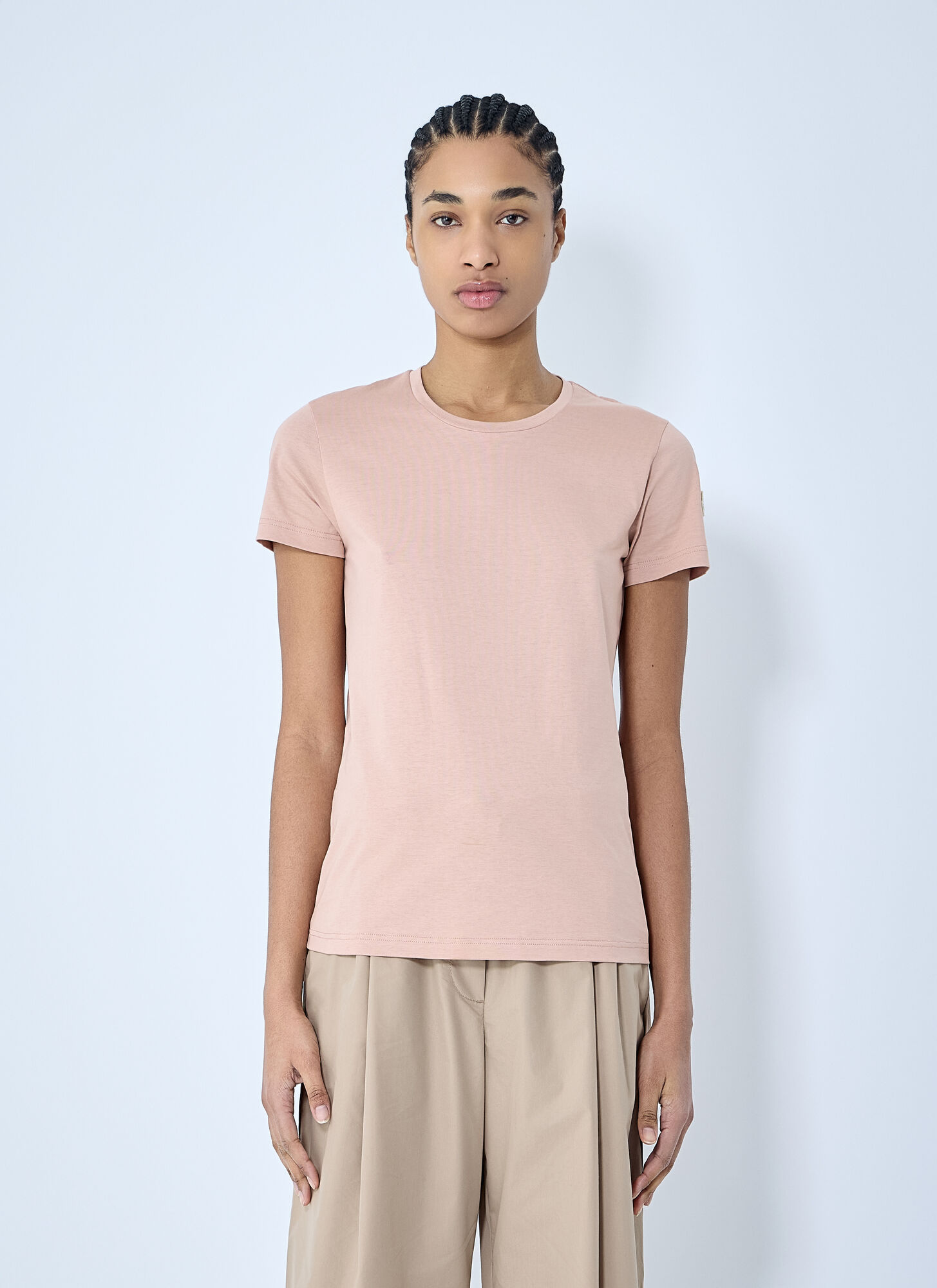 Moncler 徽标图案 T 恤 - Female T恤 Pink L