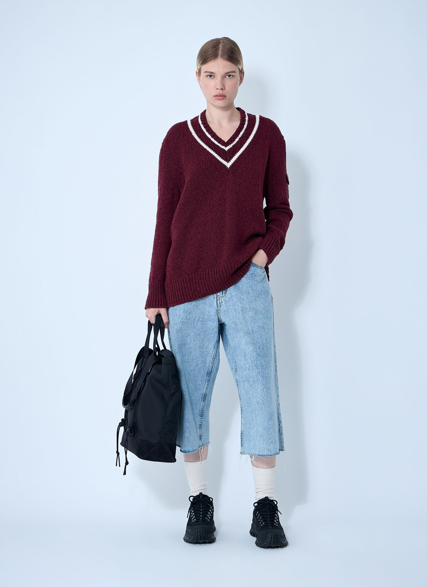  Moncler Moncler Wool Sweater - Frau Strick Red Xs 