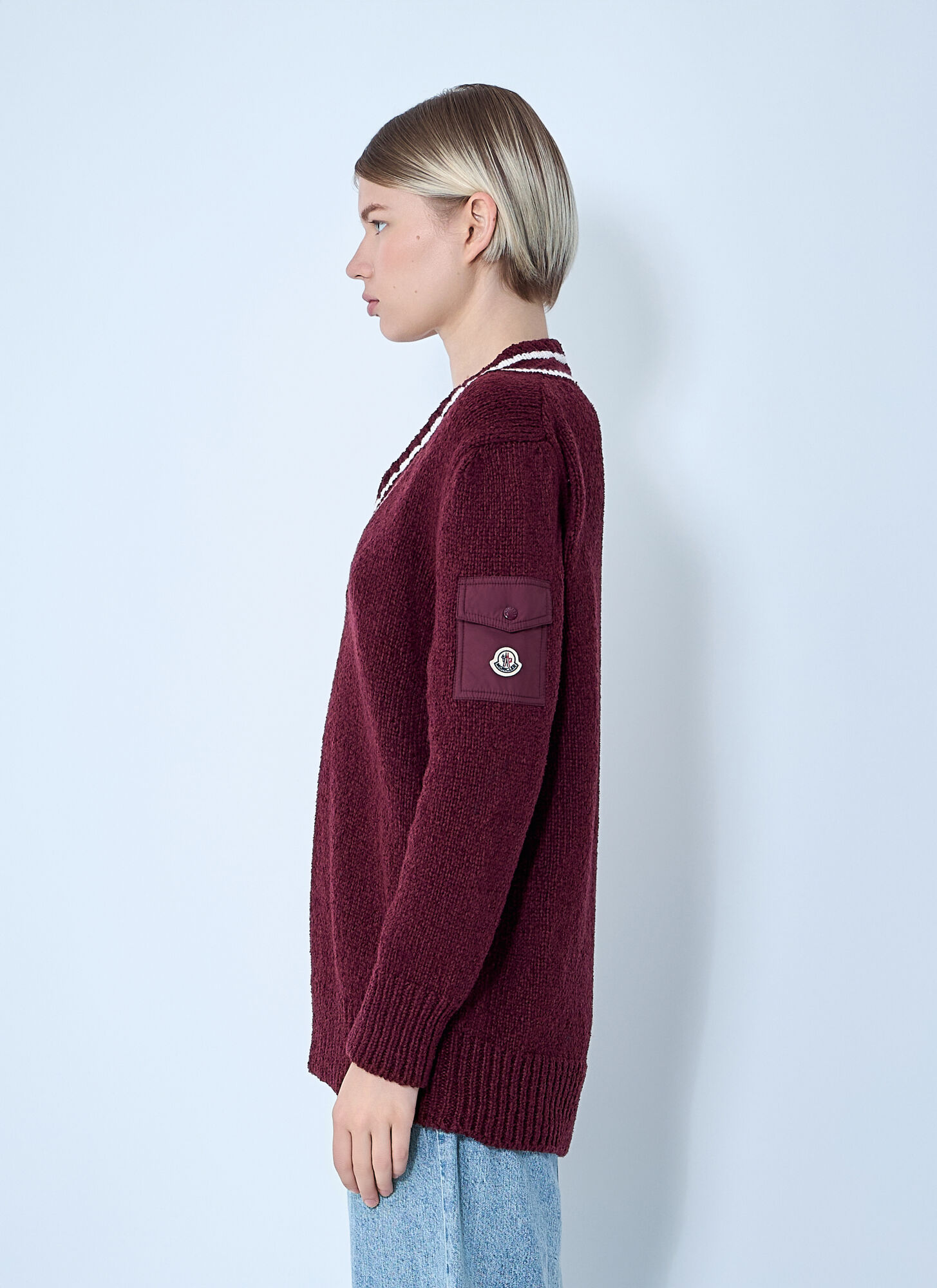  Moncler Moncler Wool Sweater - Frau Strick Red Xs 