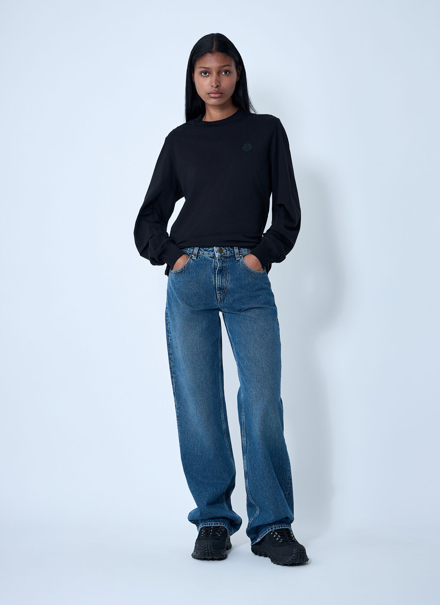  Moncler Moncler Five-pocket Jeans - Frau Jeans Navy It - 40 