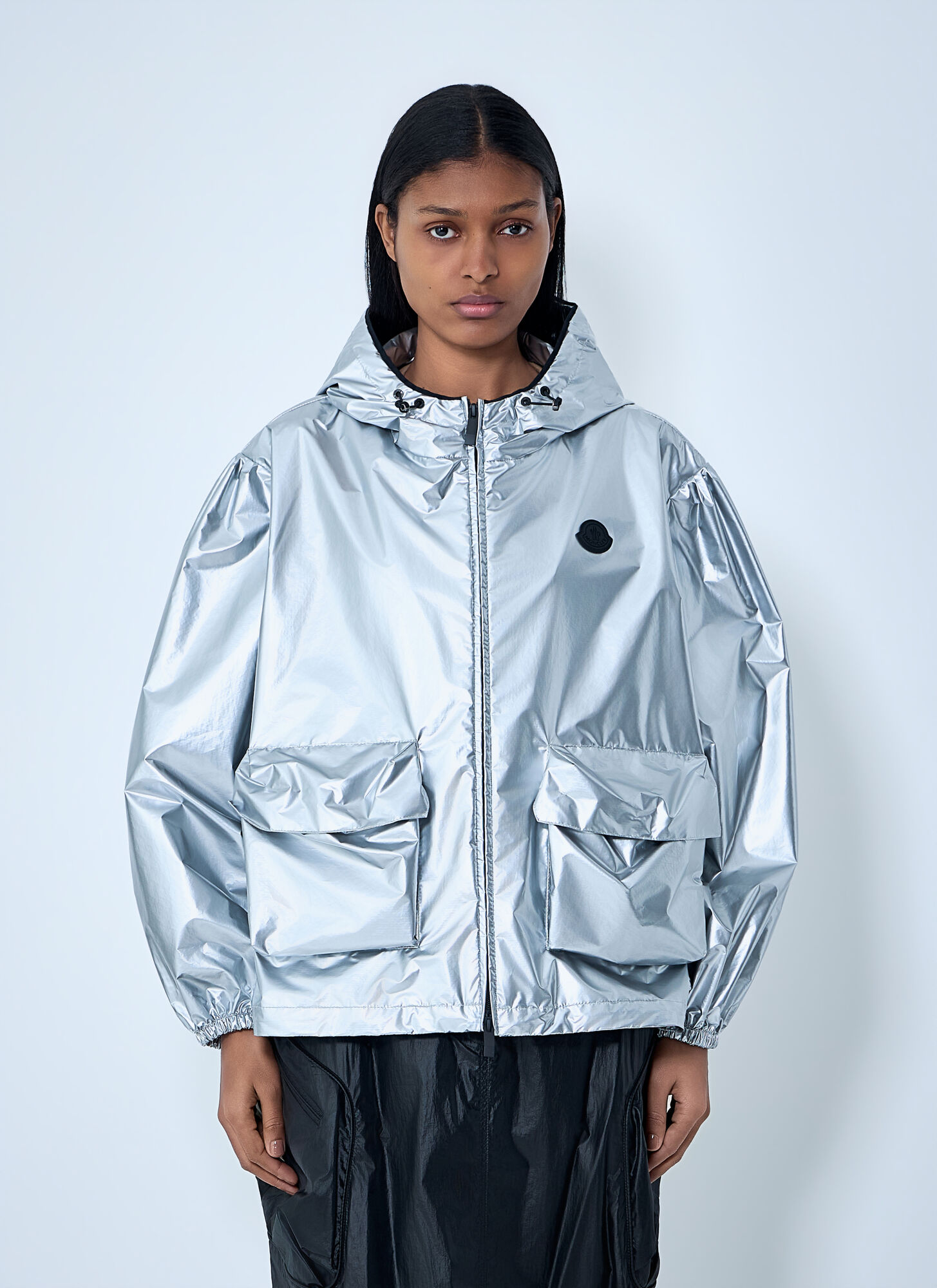 Moncler Ylang Bomber Jacket - Woman Jackets Silver 2