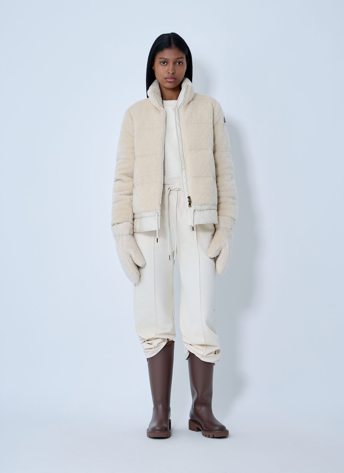  Moncler Moncler Cedre Teddy Down Jacket - Frau Jacken White 0 