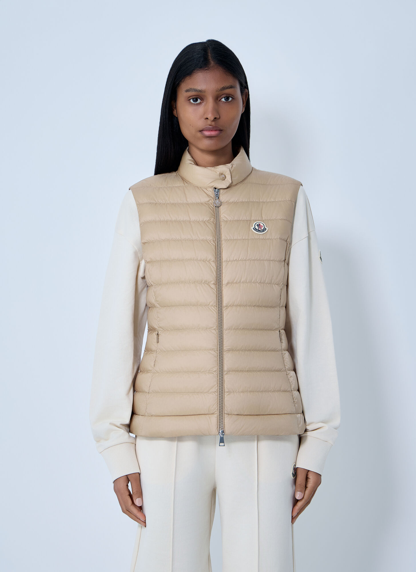 Moncler Women's Beige Igens Down Vest - Woman Jackets 00