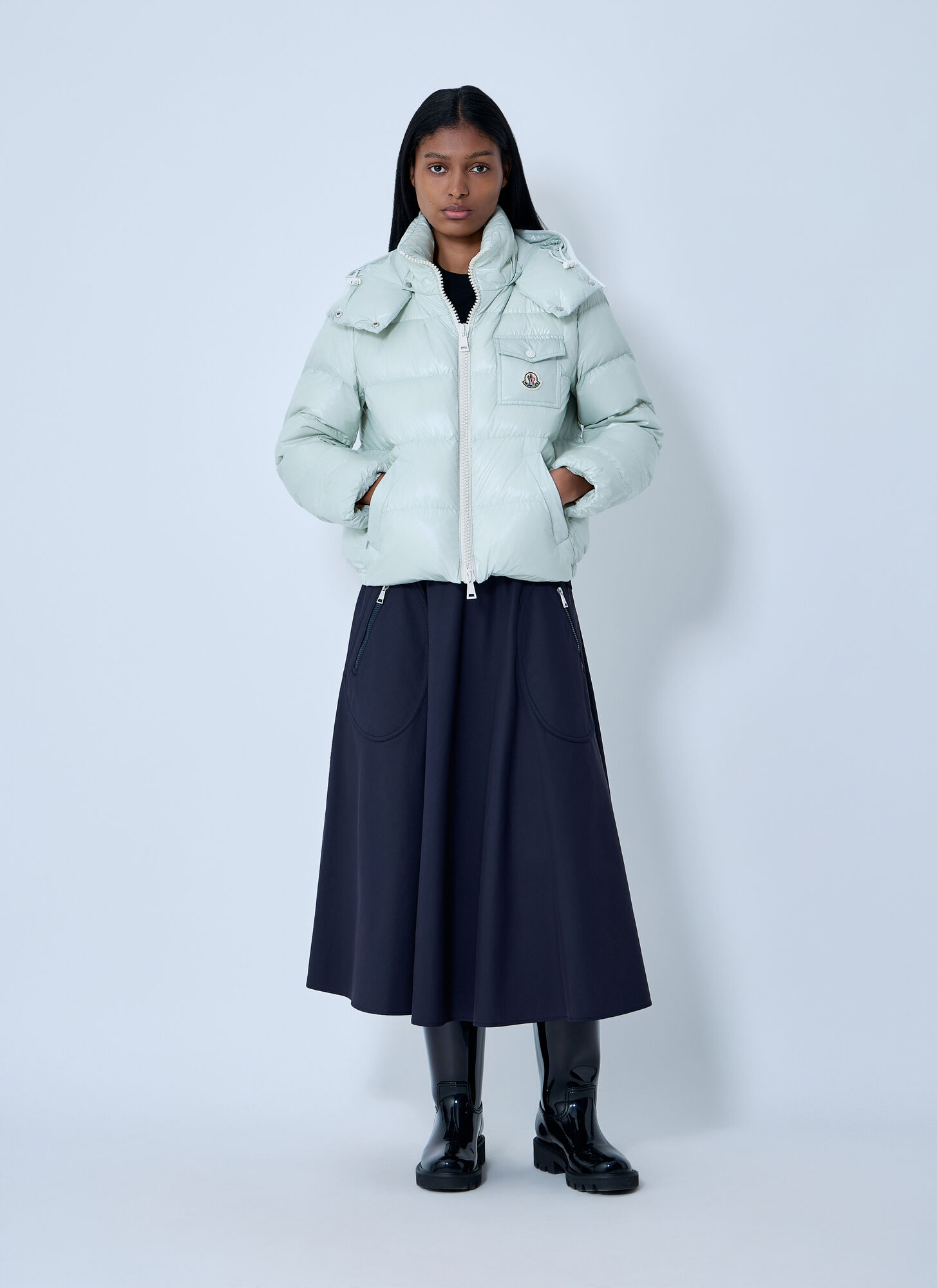  Moncler Moncler Andro Short Down Jacket - Woman Jackets Green 00 
