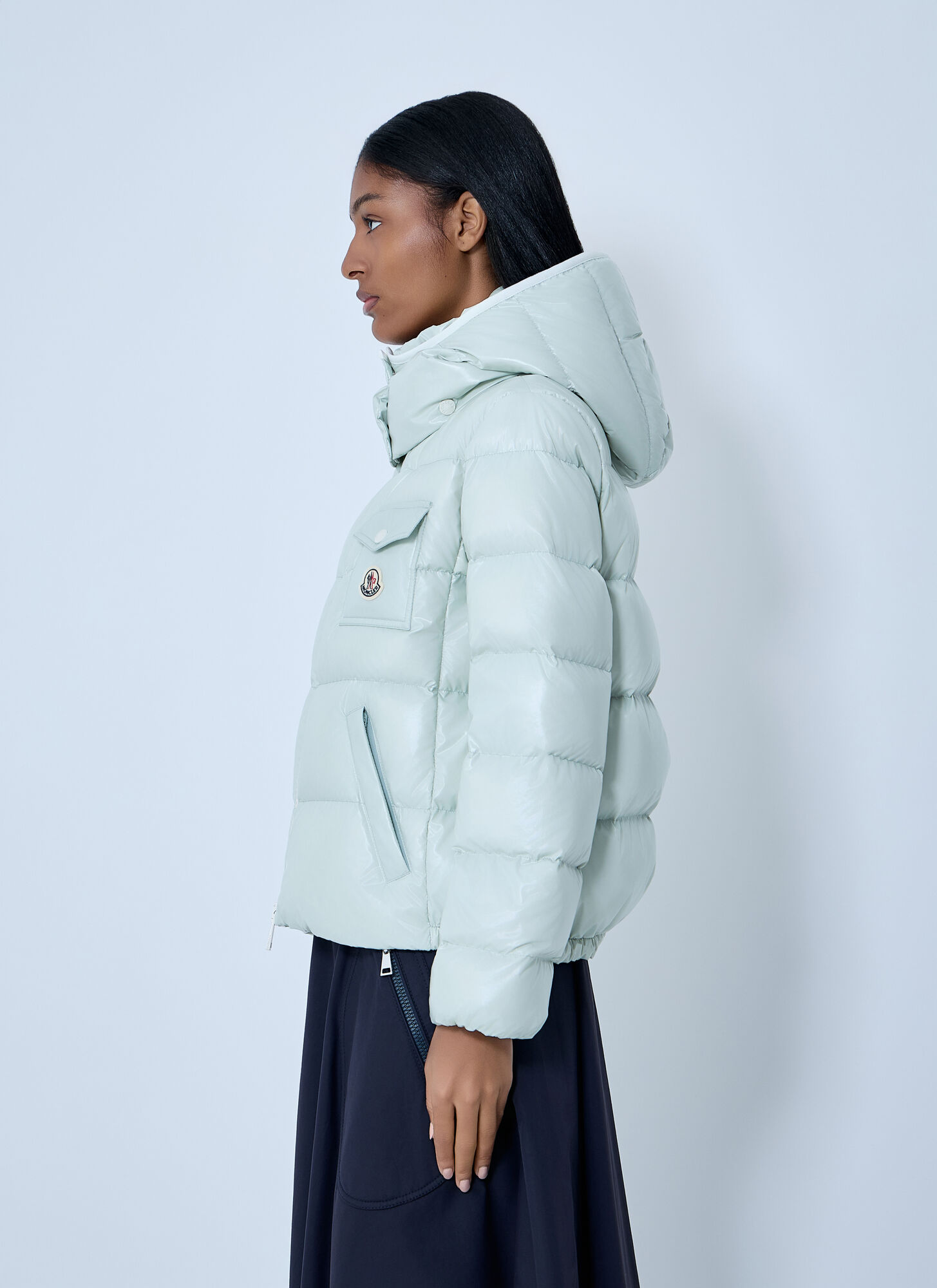  Moncler Moncler Andro Short Down Jacket - Woman Jackets Green 00 