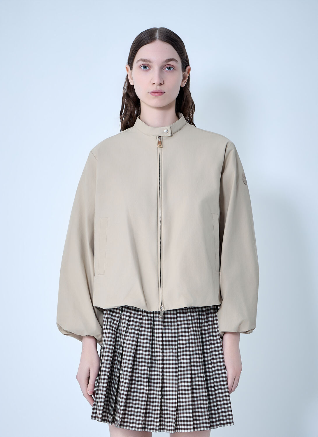 Moncler Gruissan Bomber Jacket In Sand