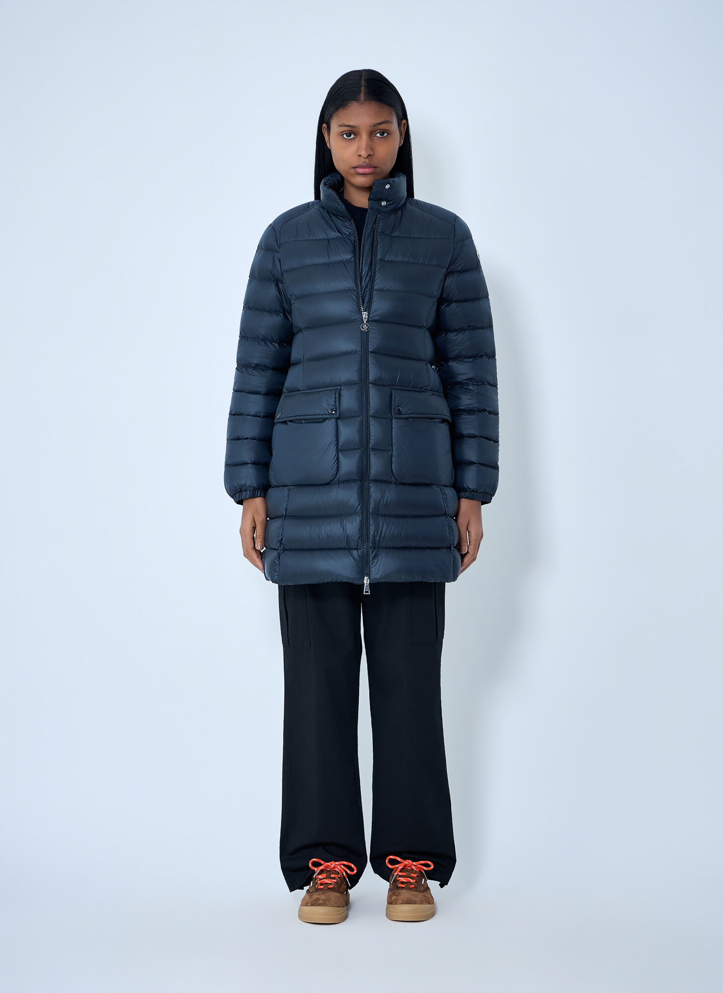  Moncler Moncler Genet Long Coat - Frau Mäntel Navy 4 