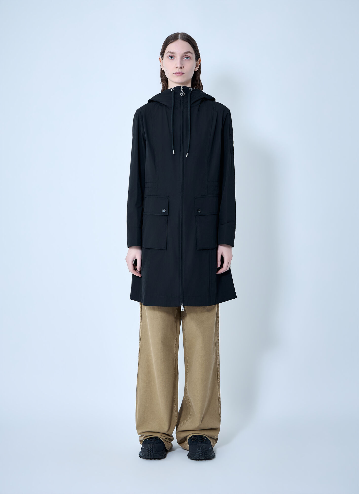 Moncler Donna Nero - Laerte Long Parka Size: 1