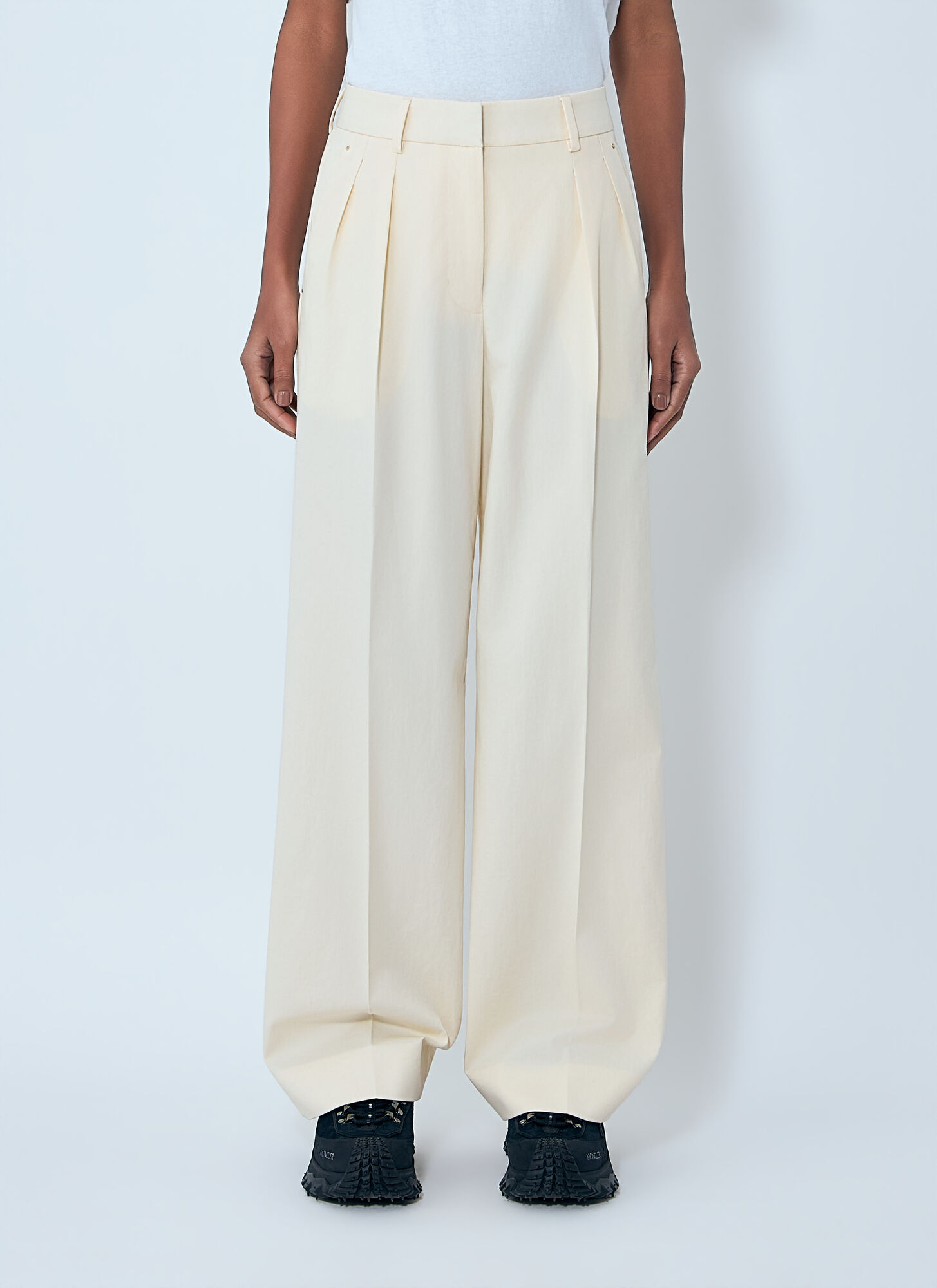 Moncler Women's White Wide-Leg Pants UK Size 6 - Mytheresa - Image 3