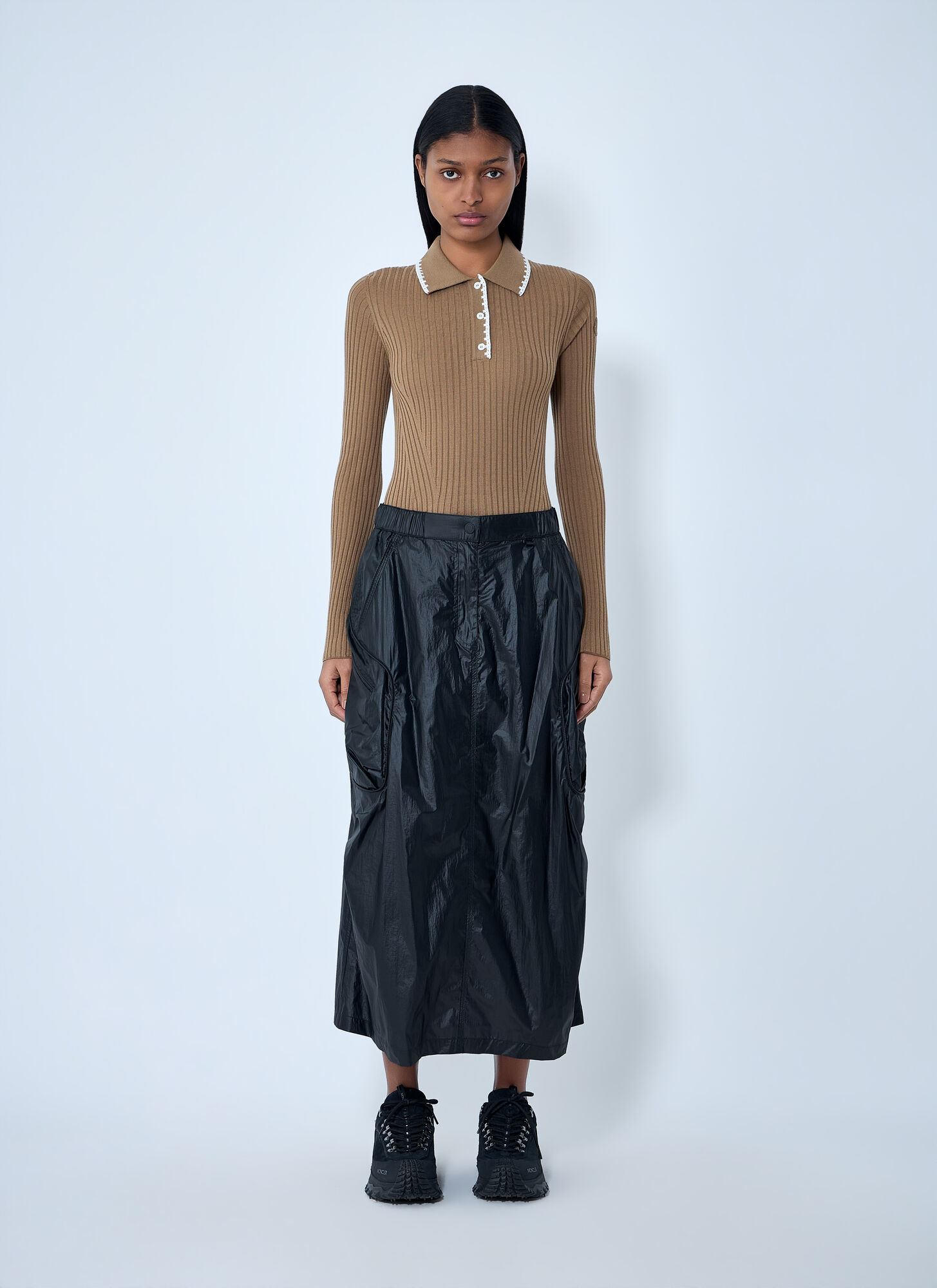  Moncler Moncler Technical Midi Skirt - Frau Röcke Black It - 40 