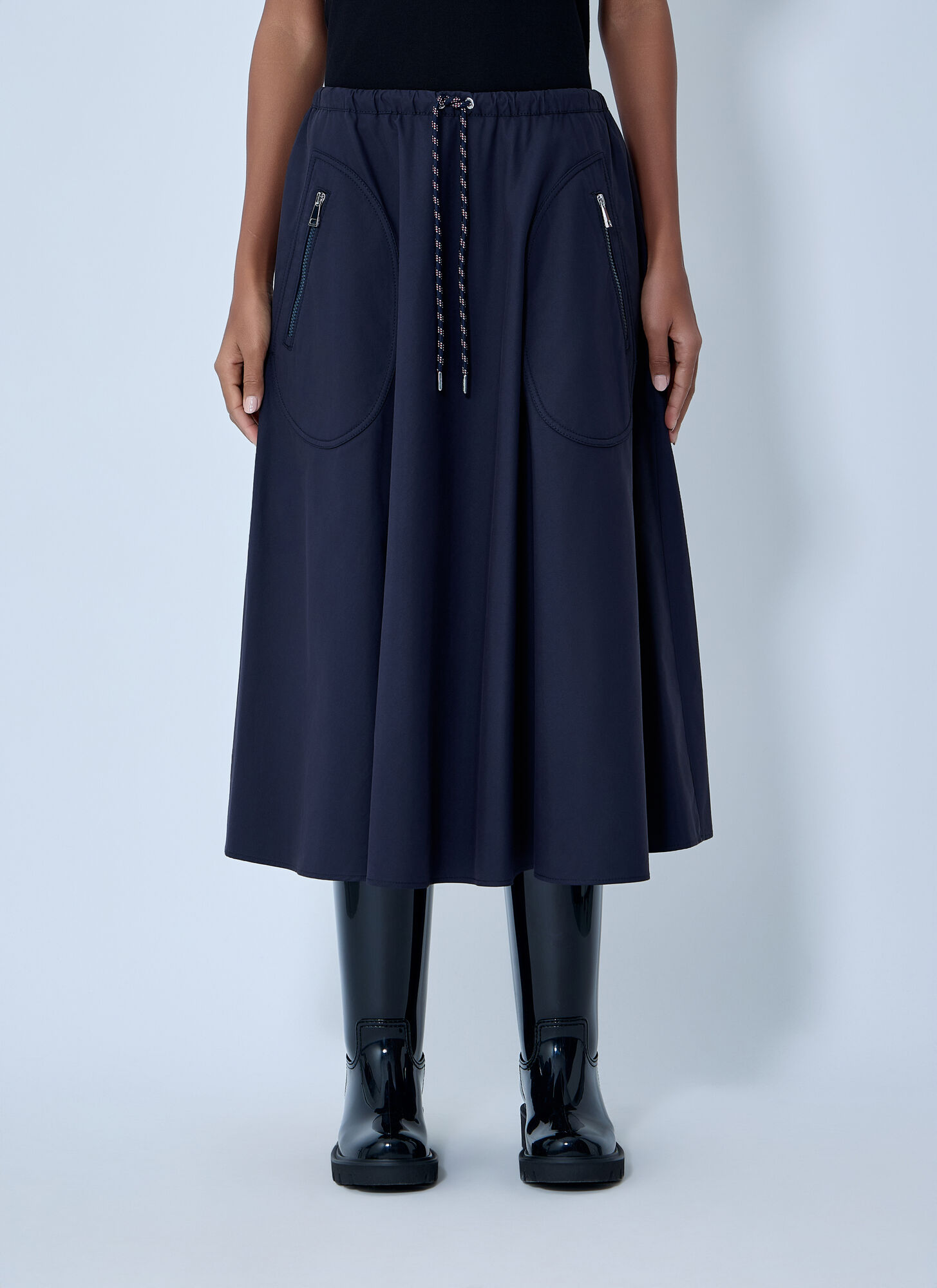 Moncler Women's Navy Drawstring Skirt - Femme Jupes It - 40