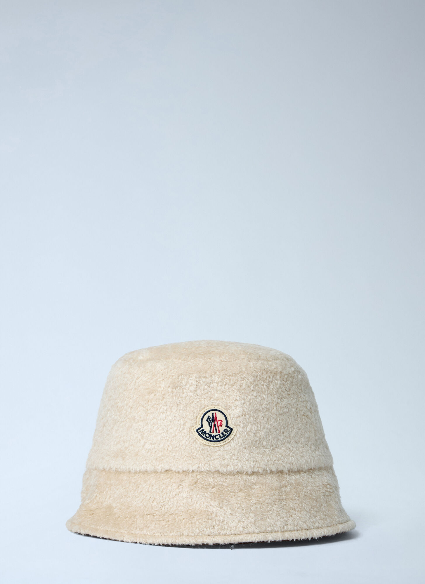 Moncler Women's Cream Logo Motif Bucket Hat - Woman Hats L