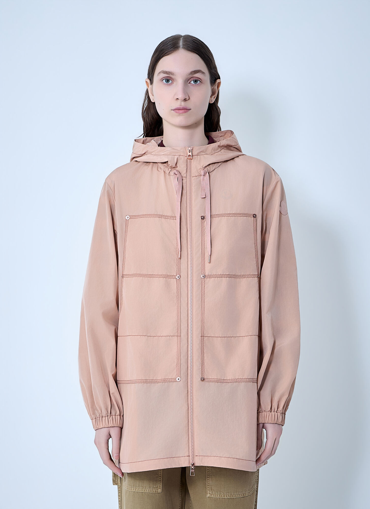 Moncler Women's Pink Hooded Zip Jacket - Woman Jackets 3