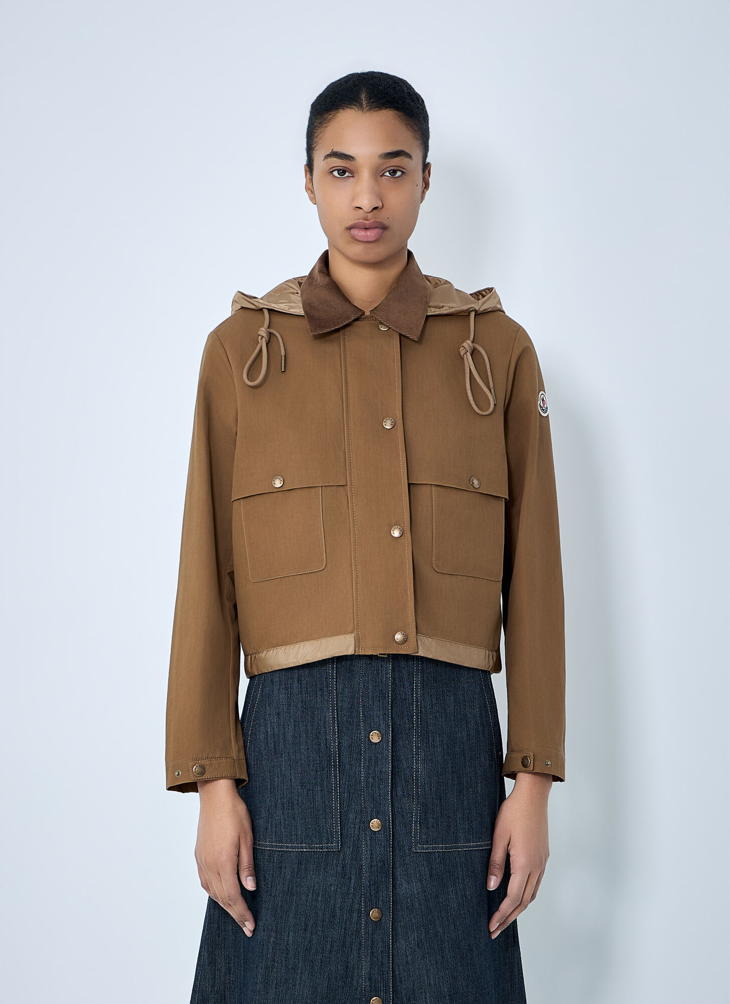 Moncler Women's Khaki Aconitum Jacket - Woman Jackets 4