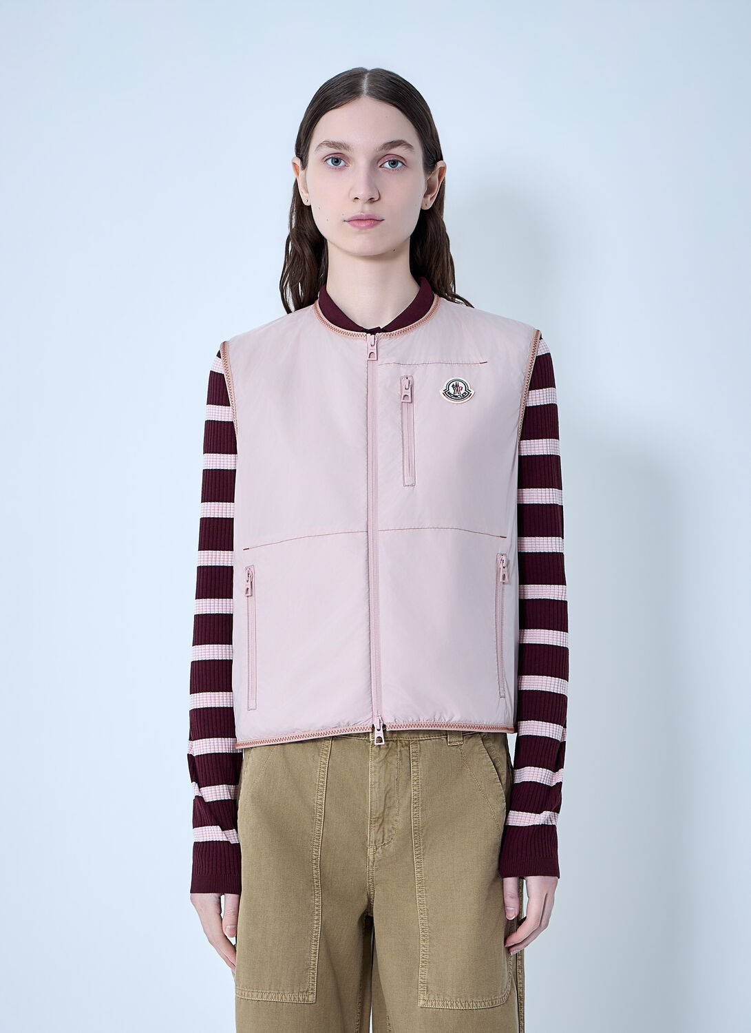 Moncler Alshain Vest In Pink
