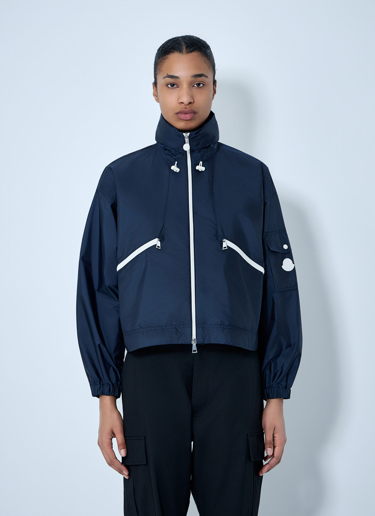 Moncler 高领拉链夹克 - Female 外套&夹克 Navy 0