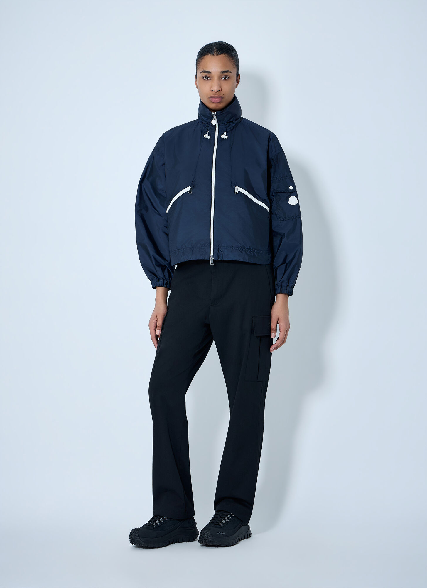  Moncler Moncler Marmacy Hooded Rain Jacket - Frau Jacken Navy 2 