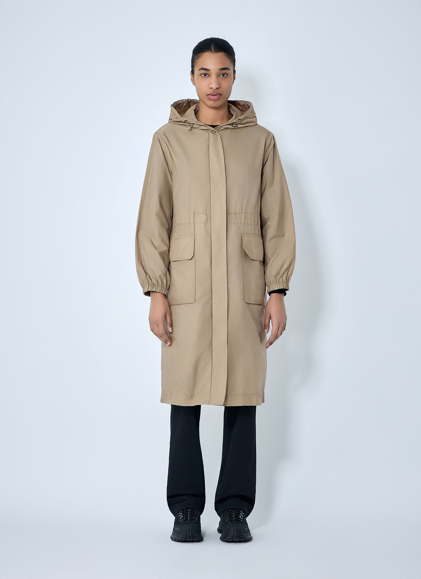 Moncler Women's Beige Hooded Parka Coat - Woman Coats 4