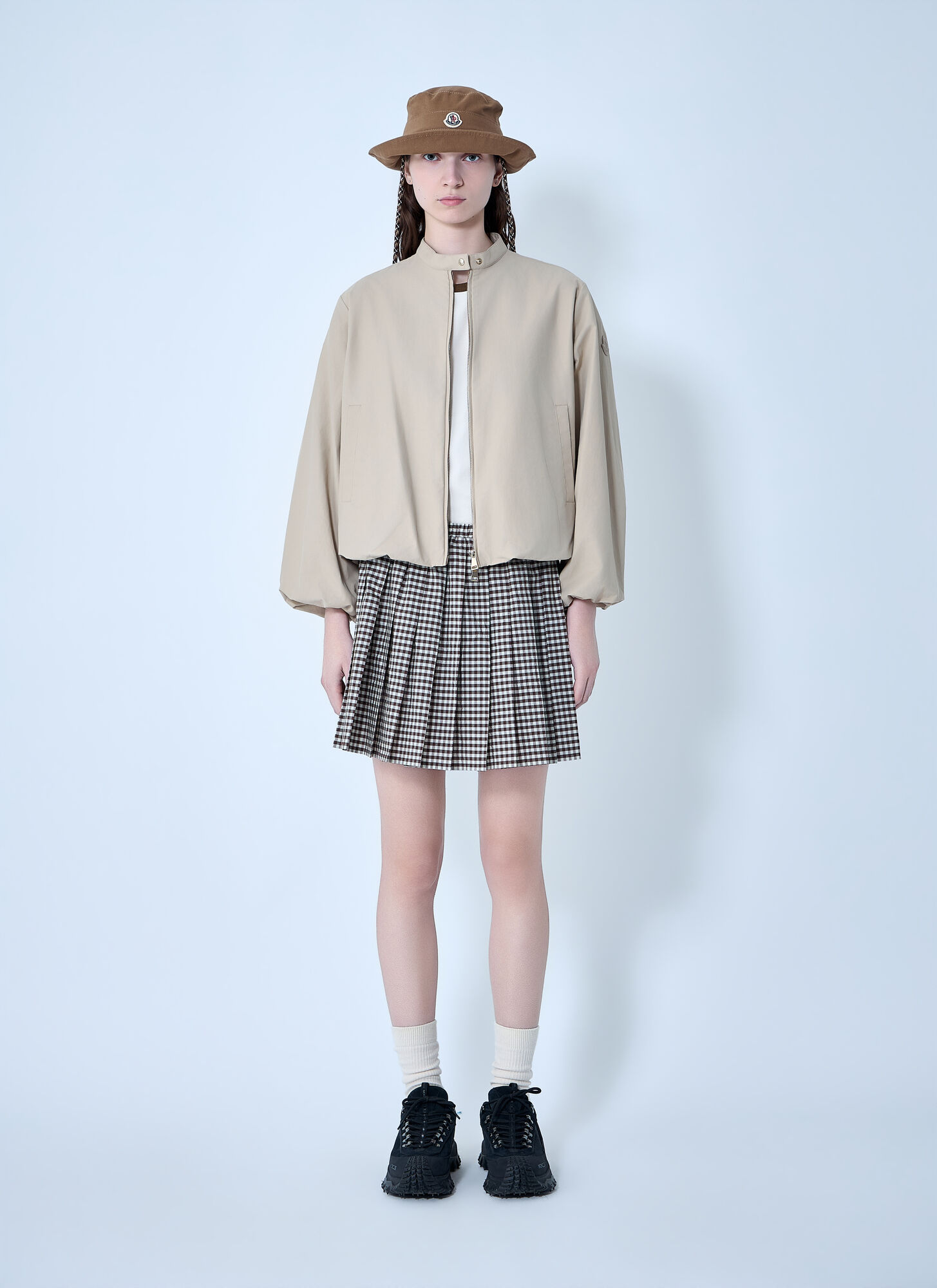  Moncler Moncler Pleated Mini Skirt - Frau Röcke Grey M 