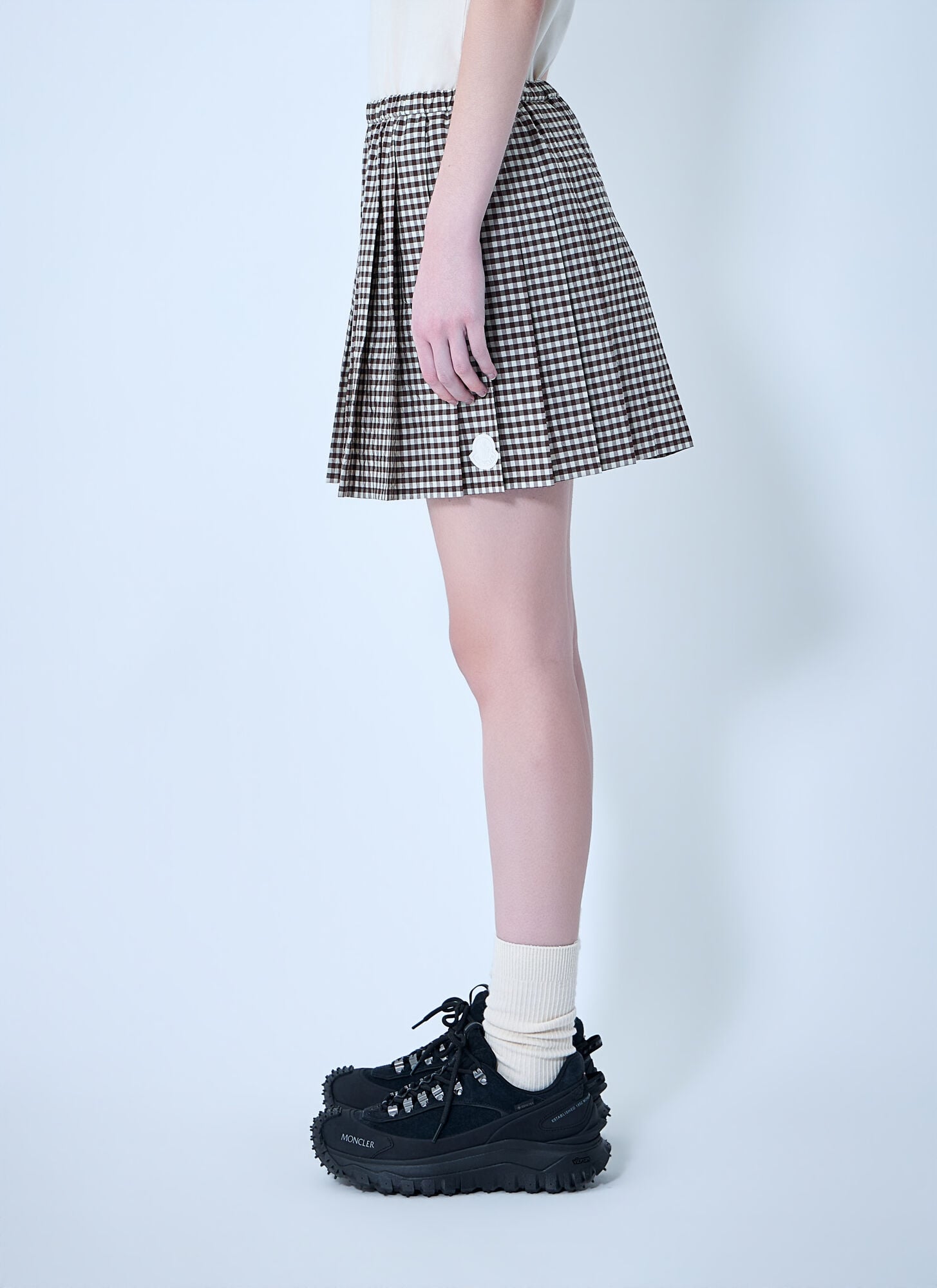  Moncler Moncler Pleated Mini Skirt - Frau Röcke Grey M 