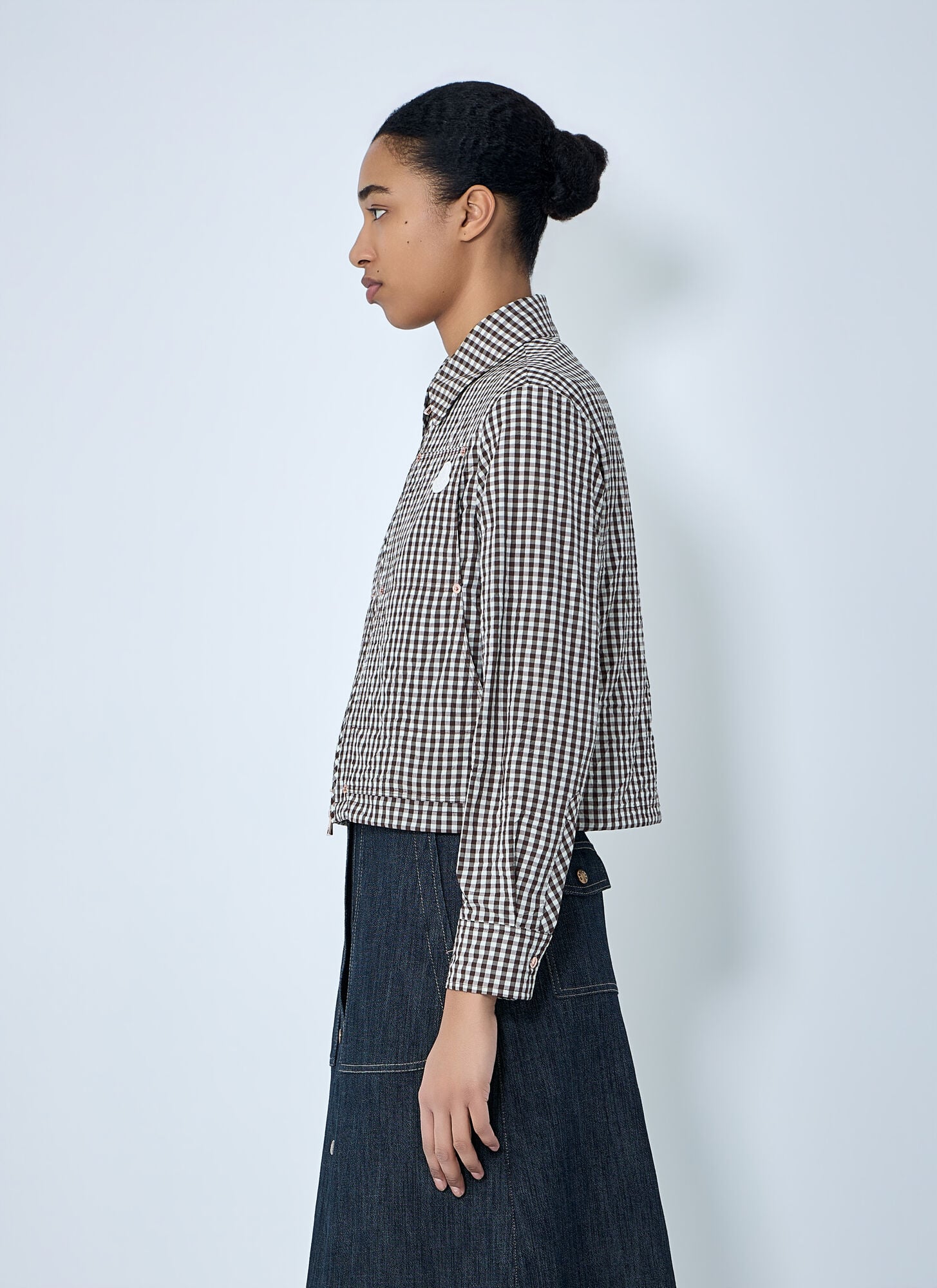  Moncler Moncler Gingham Check Shirt Jacket - Frau Hemden Brown It - 42 