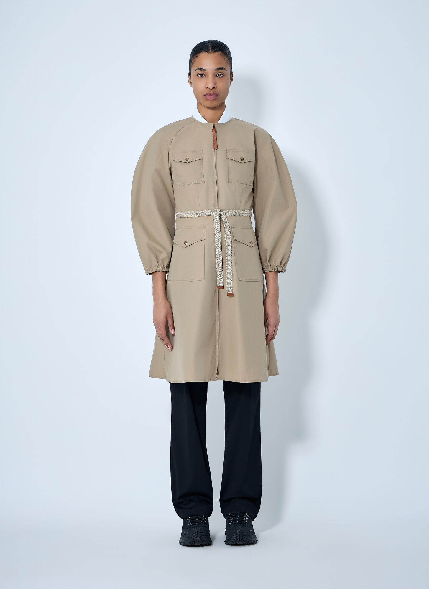 MONCLER Moncler Belted Utility Jacket - Woman Jackets Beige It - 40　モンクレール ベルテッド ユーティリティ ジャケット - 女性ジャケット ベージュ It - 40