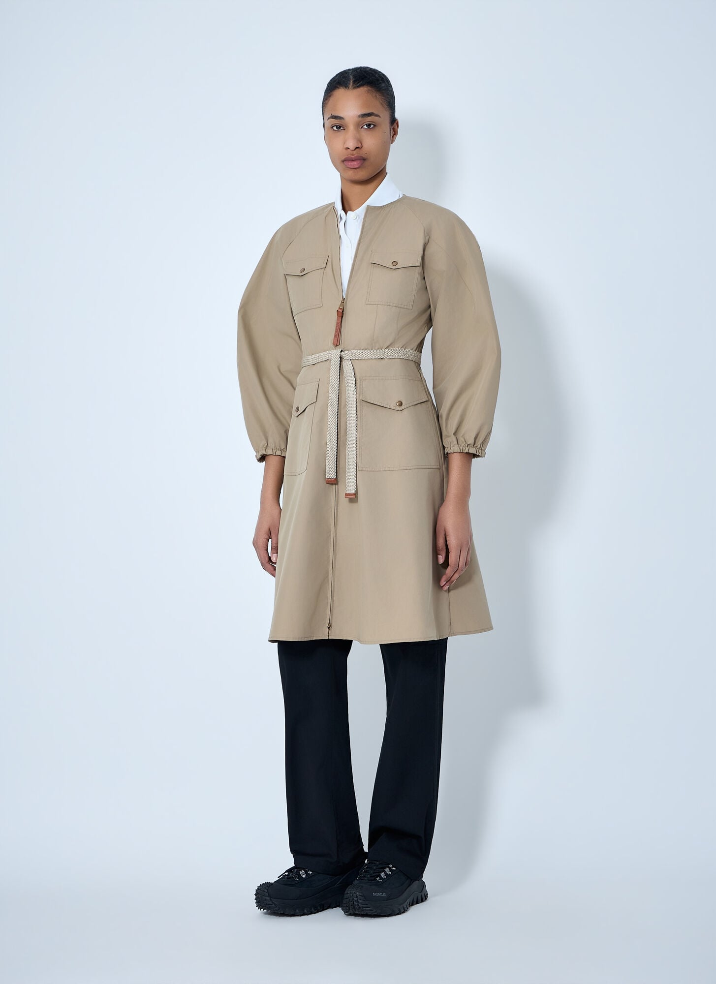  Moncler Moncler Belted Utility Jacket - Frau Jacken Beige It - 44 