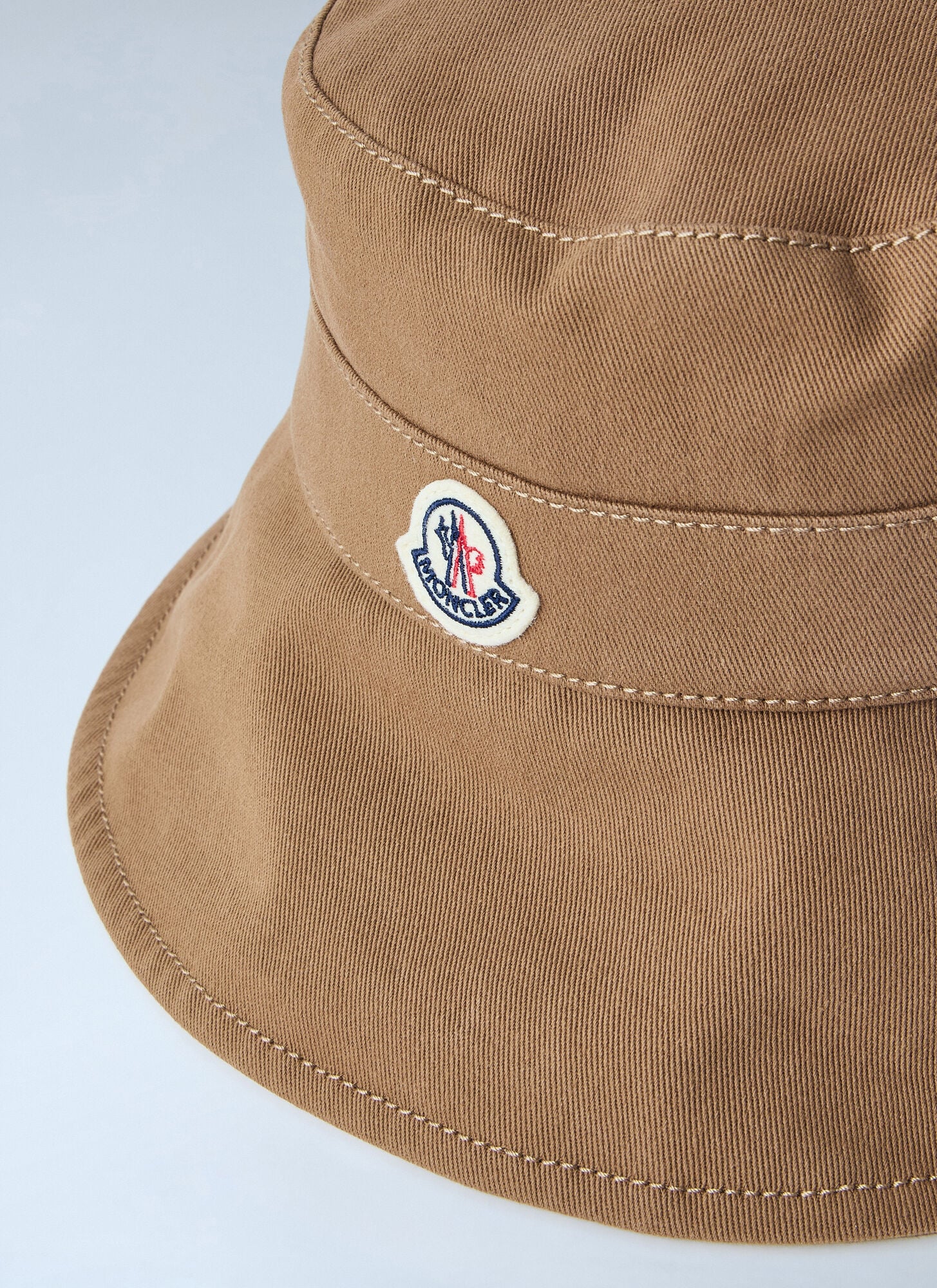  Moncler Moncler Logo Patch Bucket Hat - Frau Hats Brown S 