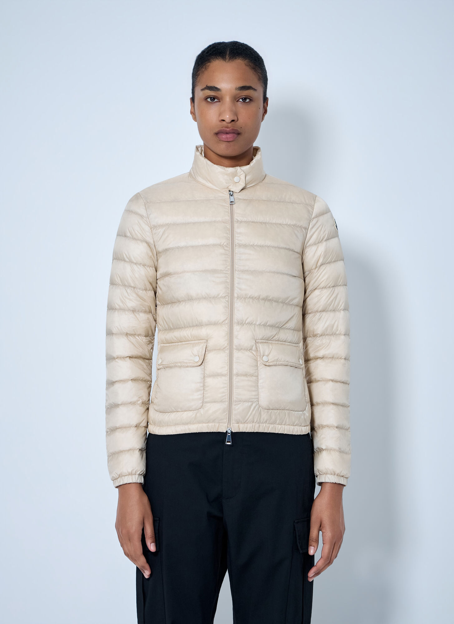 Moncler Women's Beige Lans Down Jacket - Woman Jackets 1