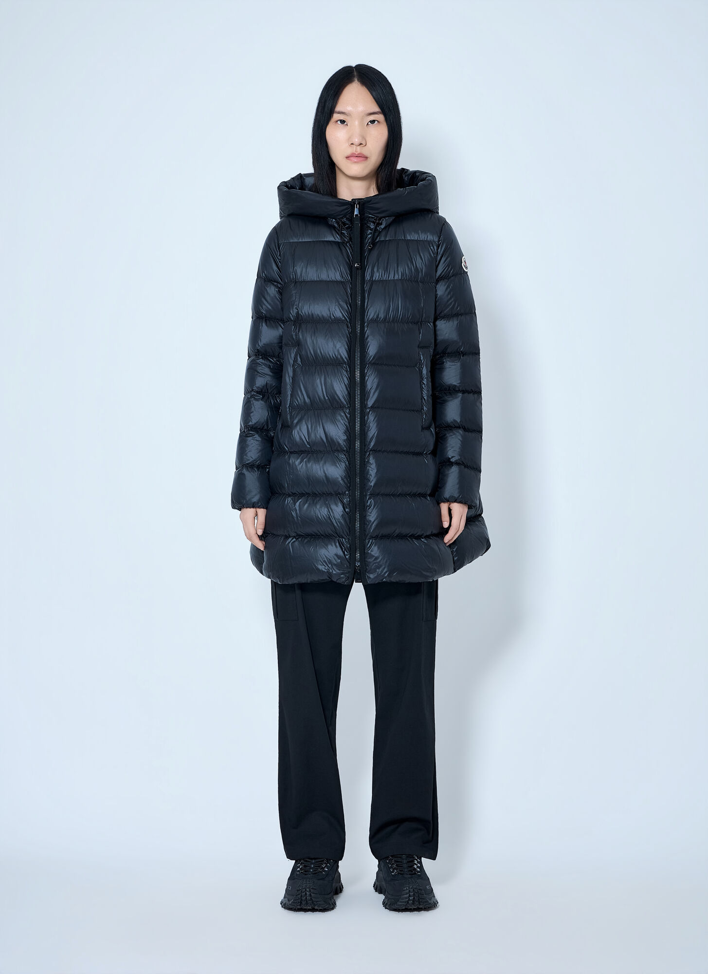 Moncler Women's Navy Suyenne Long Parka Jacket - Woman Jackets 4