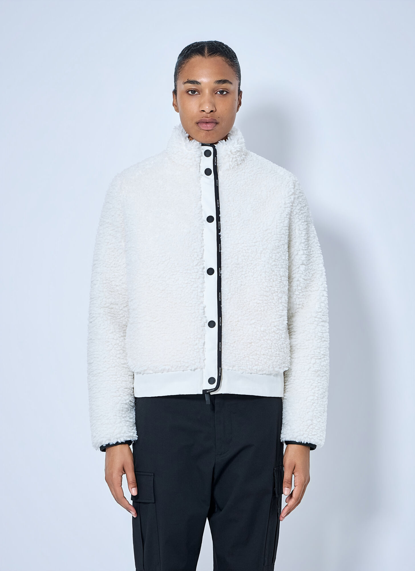 Moncler Faux Fur & Shearling Jacket - Female - Faux Fur & Shearling Jackets - White - S - Jackets - Image 2