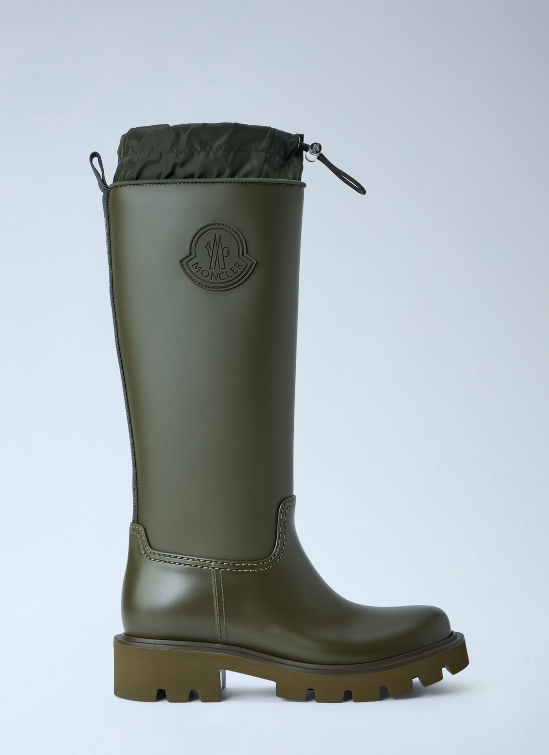 Moncler Kickstream High Rain Boots - Woman Boots Green Eu - 41 Moncler