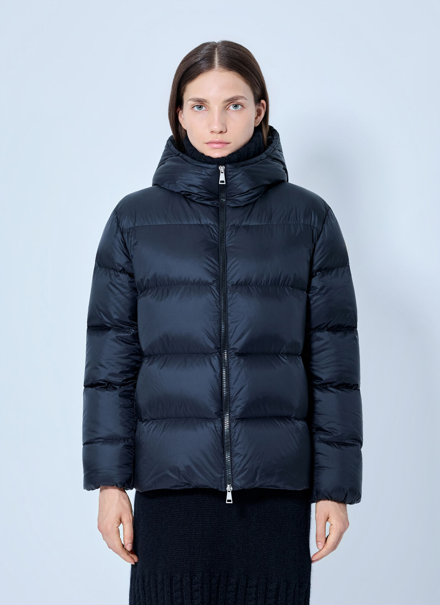Moncler Women's Black Feligule Hooded Short Down Jacket - Woman Jackets 2