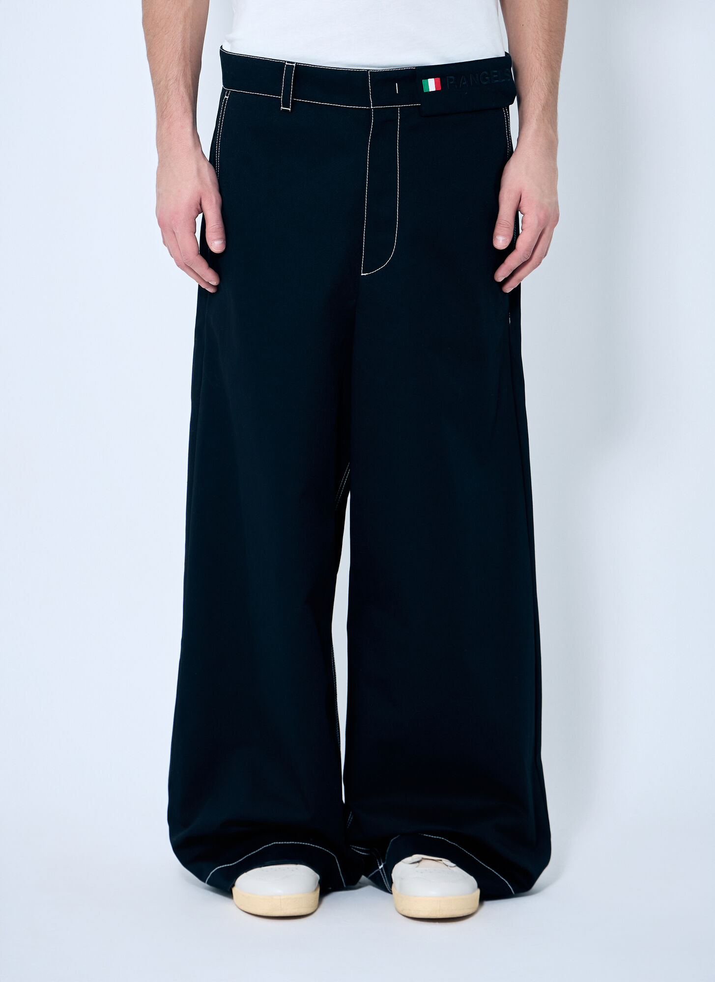 8 Moncler Palm Angels Wide-leg Pants - Man Pants Black Eu - 52 8
