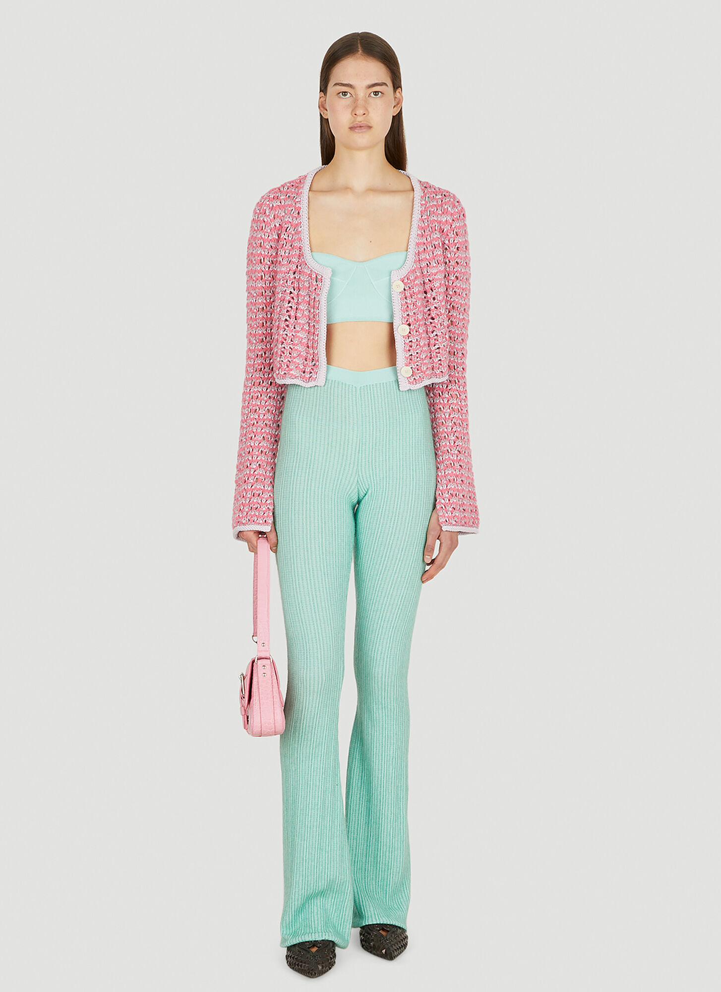  Marco Rambaldi Marco Rambaldi Ribbed Knit Top - Frau Tops Green Xs 