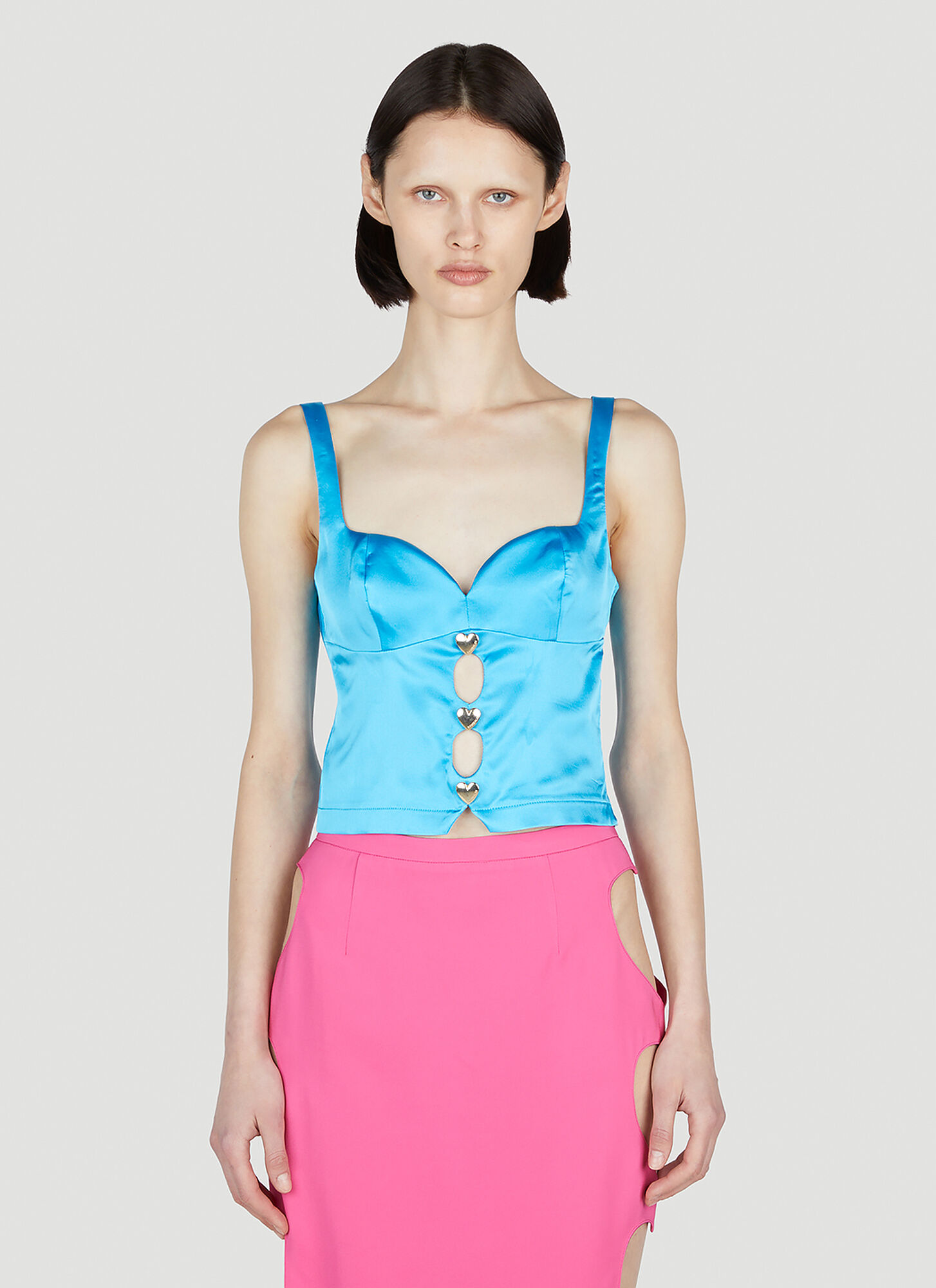 Marco Rambaldi Women's Blue Heart Top - Woman Tops L