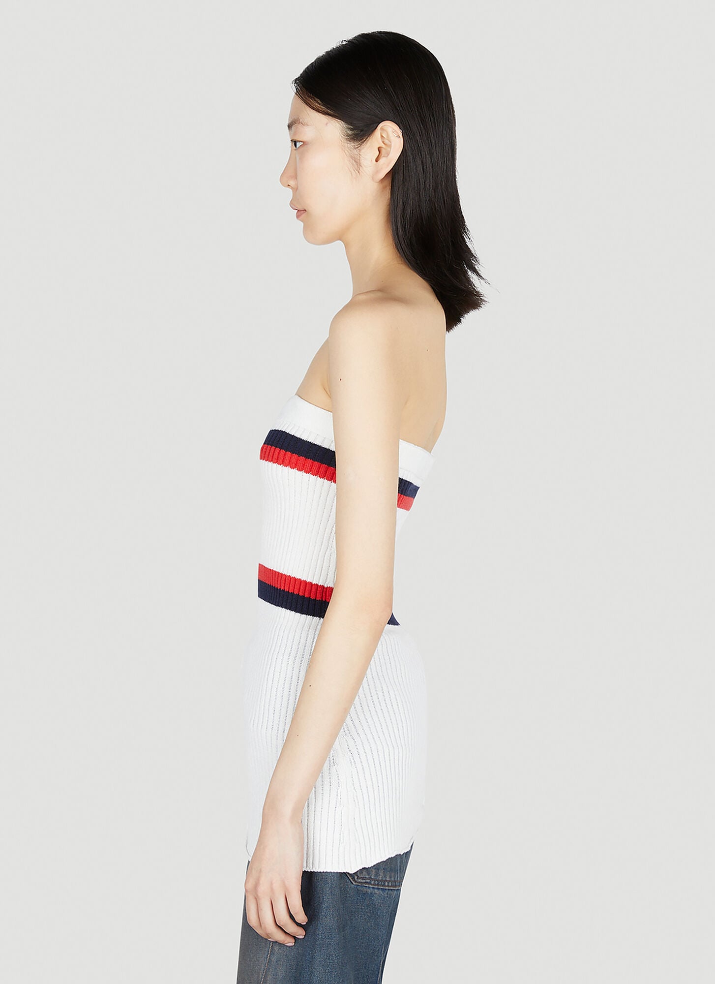  Meryll Rogge Meryll Rogge Ribbed Bustier Top - Frau Tops White M 