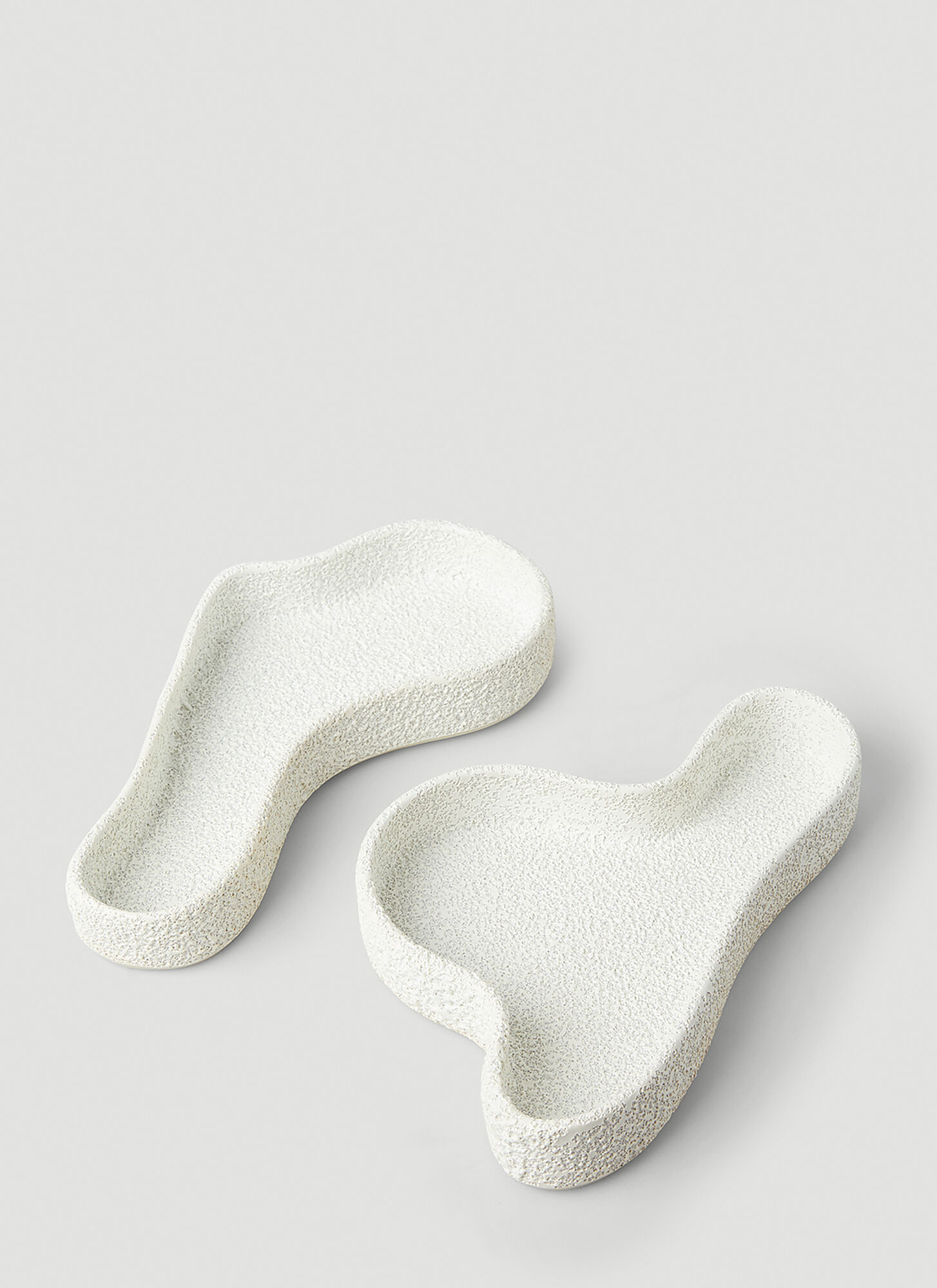 Marloe Marloe Unisex White Set Of Two Lava & Bone Curved Trays - Ceramics One Size