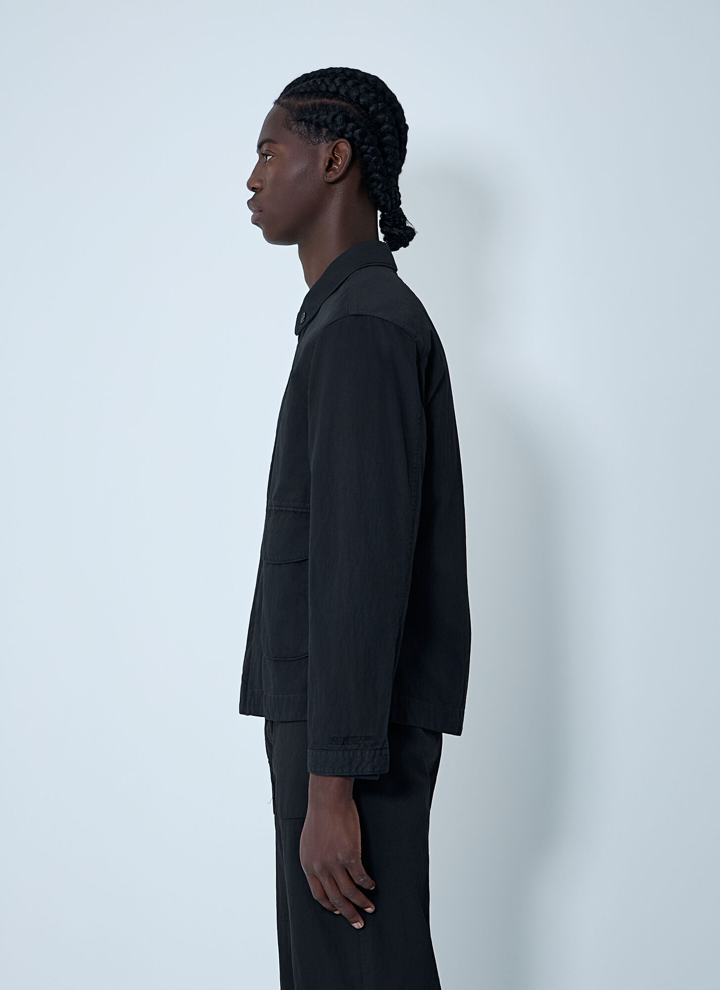  Massimo Osti Studio Massimo Osti Studio Gabardine Overshirt - Mann Hemden Black L 