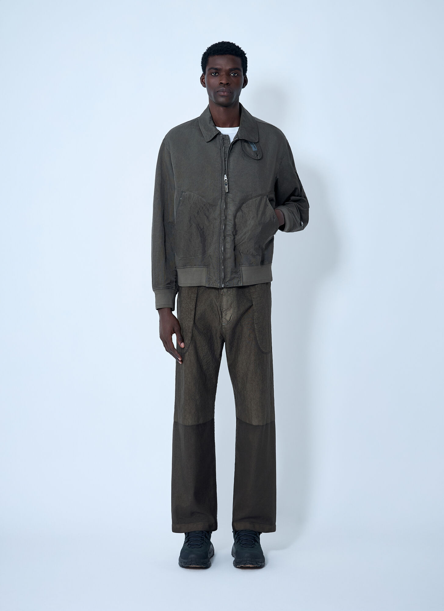  Massimo Osti Studio Massimo Osti Studio Garmet-dyed Bomber Jacket - Mann Jacken Olive M 