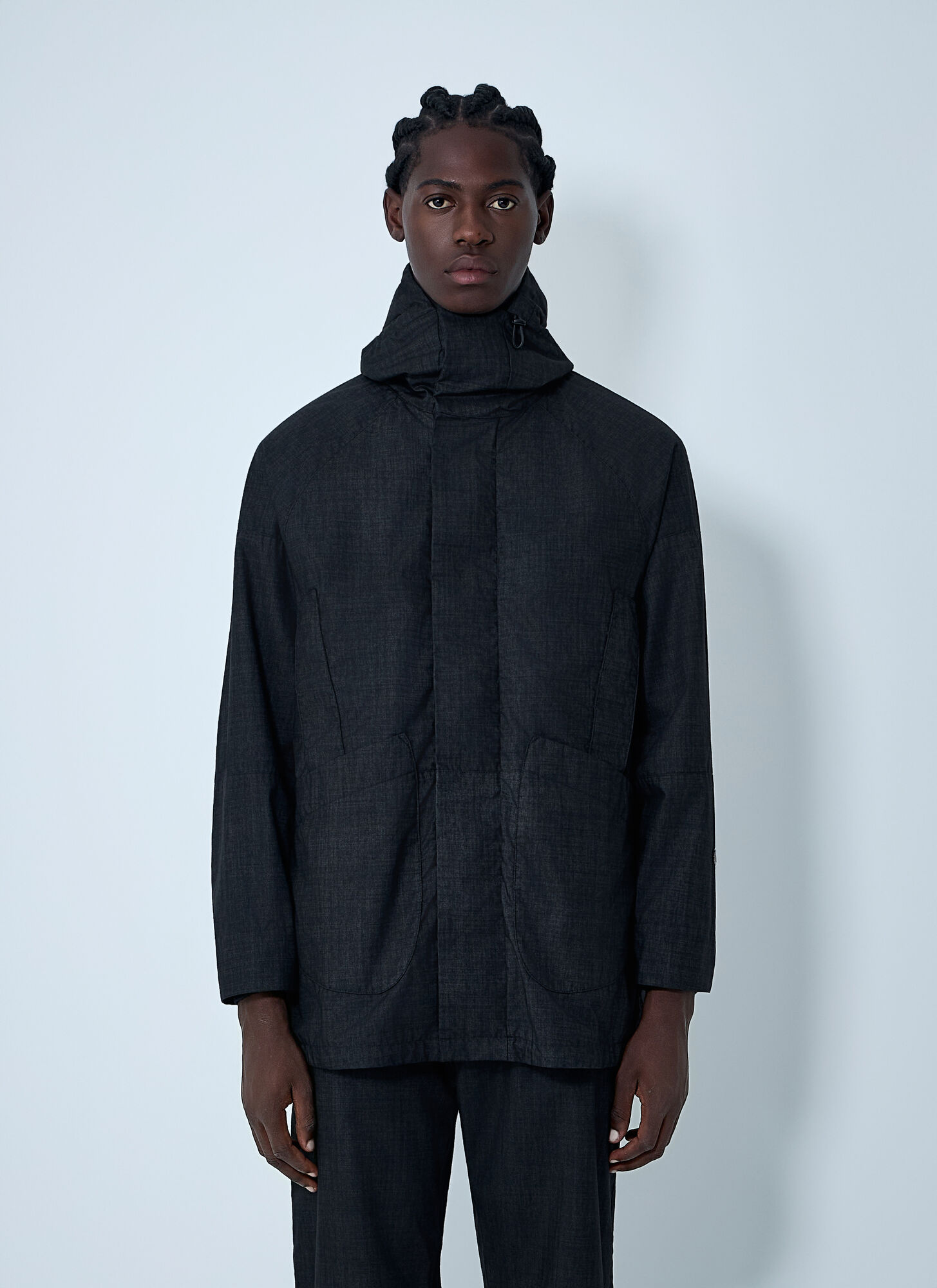 Massimo Osti Studio Uomo Nero Hooded Wool Jacket - Man Jackets M