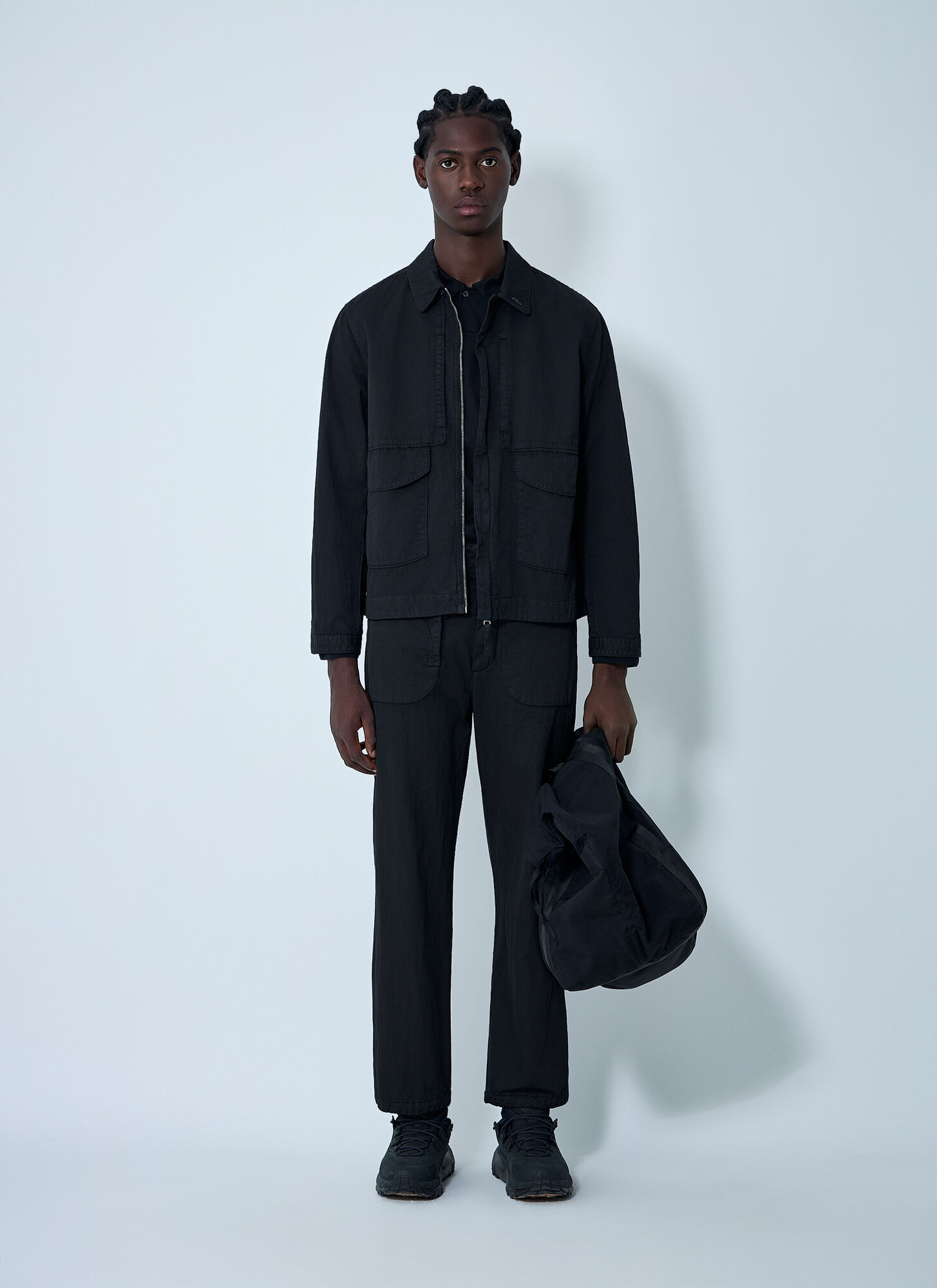  Massimo Osti Studio Massimo Osti Studio Gabardine Pants - Mann Hosen Black M 