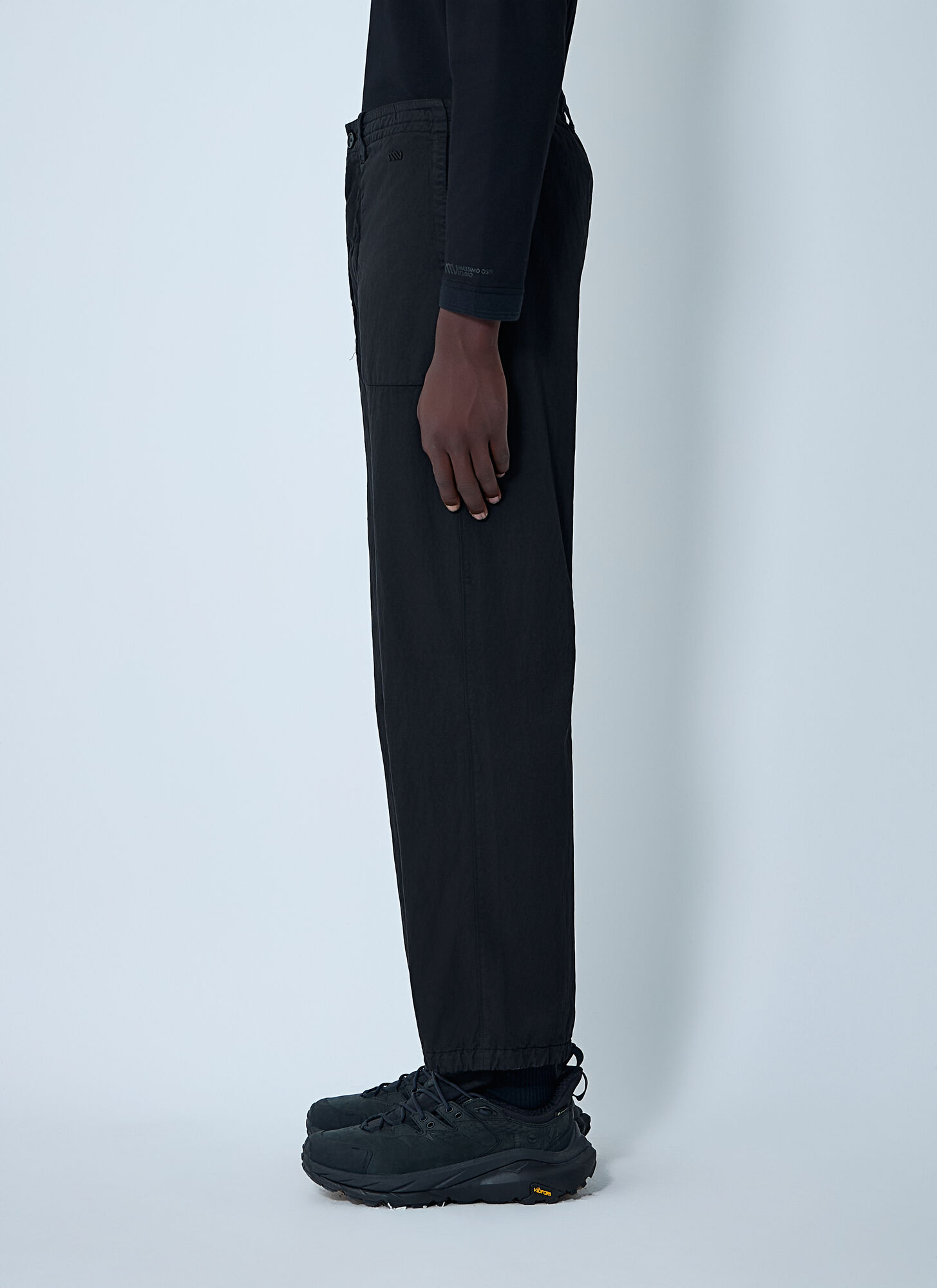  Massimo Osti Studio Massimo Osti Studio Gabardine Pants - Mann Hosen Black M 