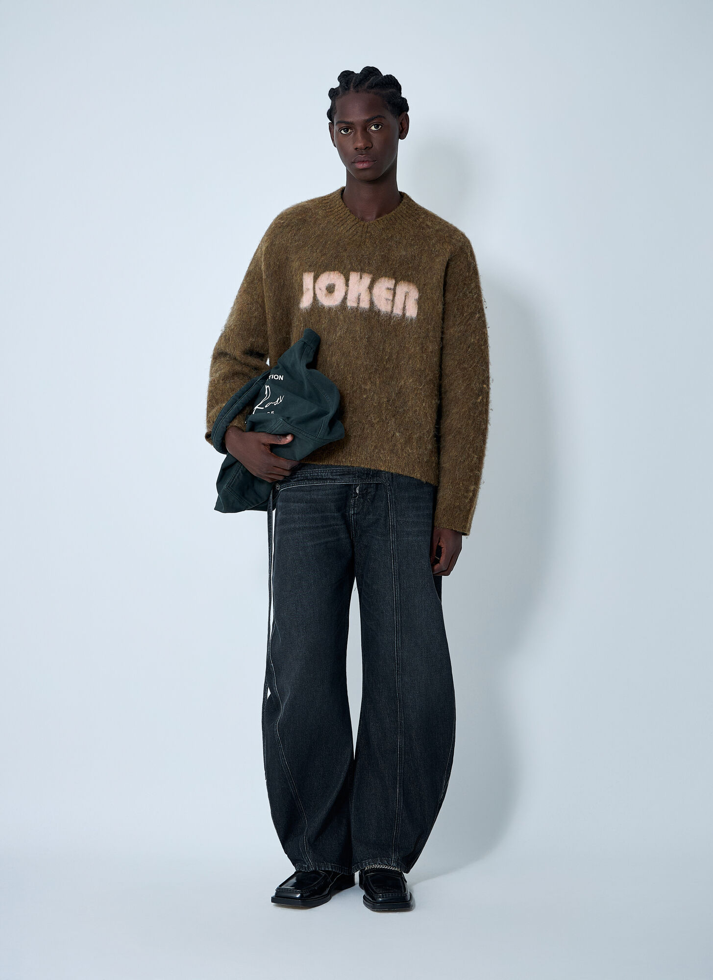  Martine Rose Martine Rose Brushed Mohair Sweater - Mann Strick Brown L 