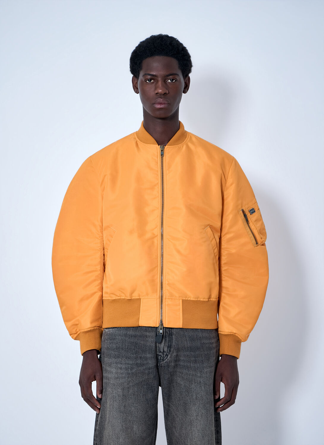 Martine Rose Bomber Jacket With Ribbed Trims - Man Jackets Orange S