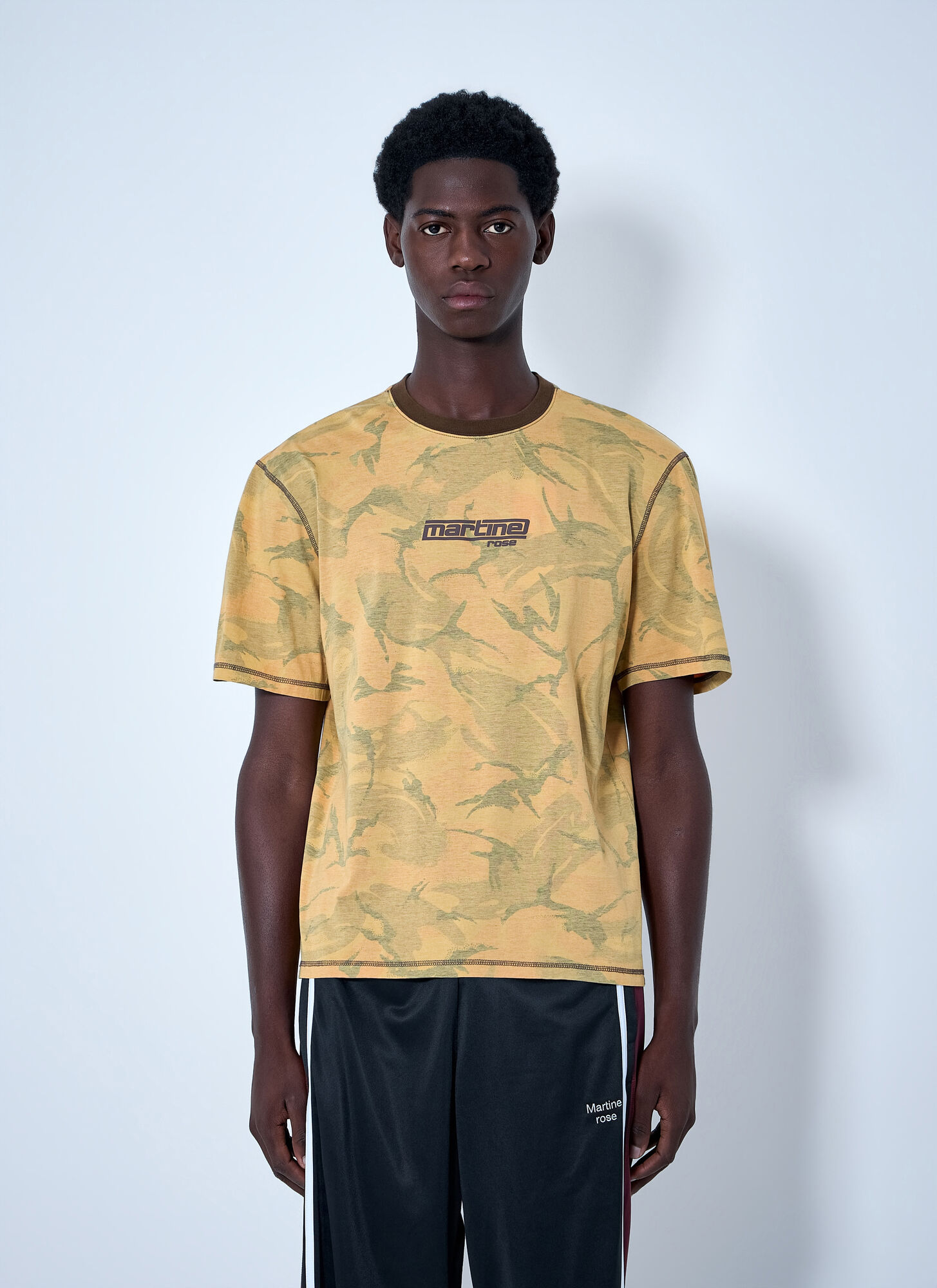Martine Rose Men's Orange Printed Cotton Jersey T-Shirt - Man T-Shirts Xl