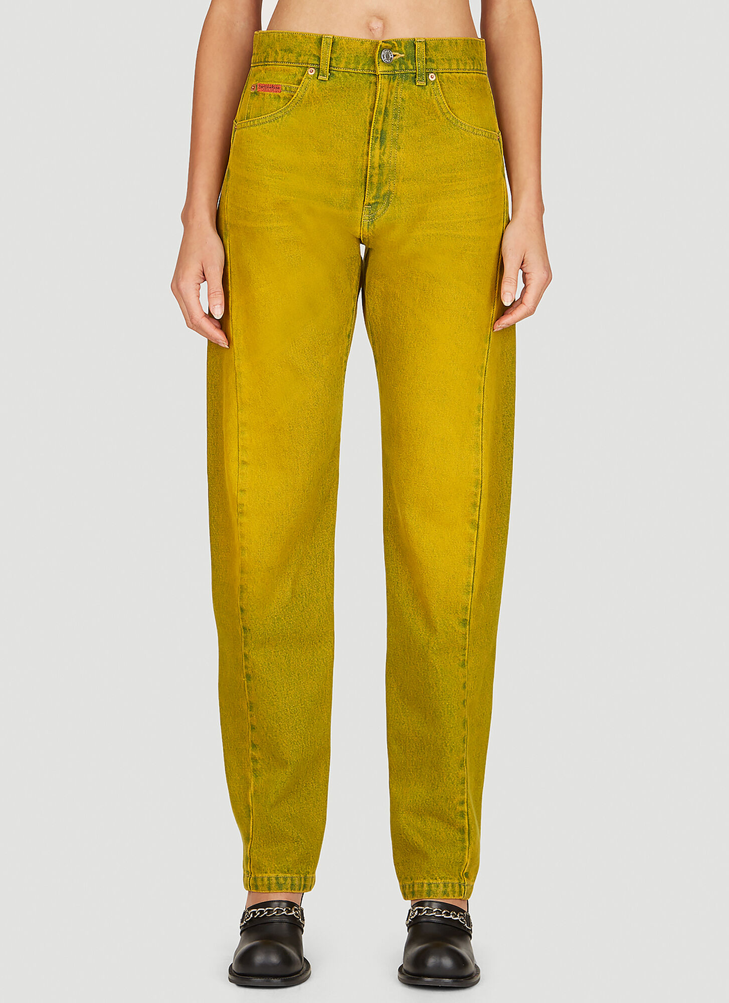 Martine Rose Women's Yellow Twist Seam Jeans - Woman Jeans Xs