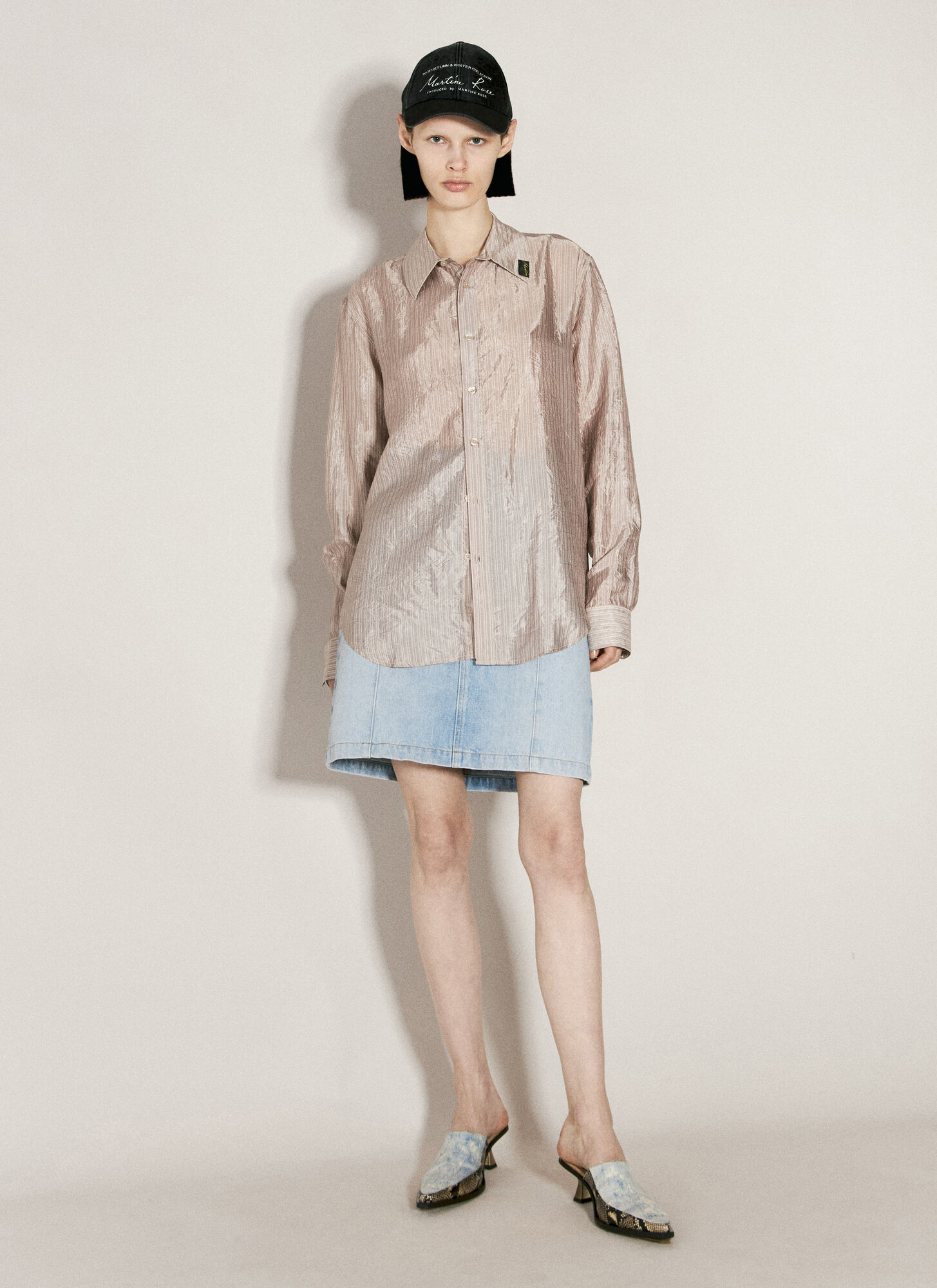  Martine Rose Martine Rose Narrow Front Mini Skirt - Frau Röcke Blue Xs 