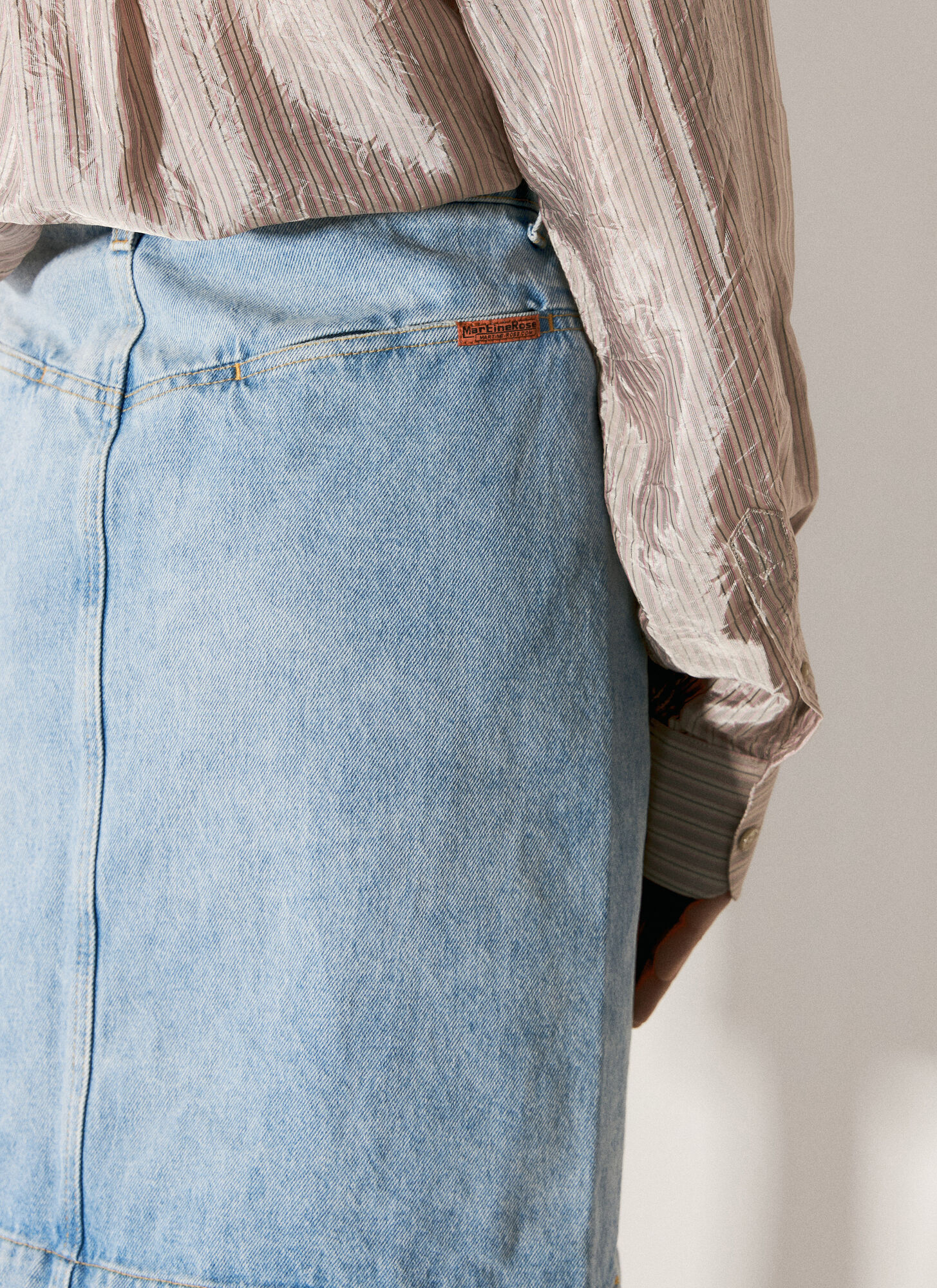  Martine Rose Martine Rose Narrow Front Mini Skirt - Frau Röcke Blue Xs 