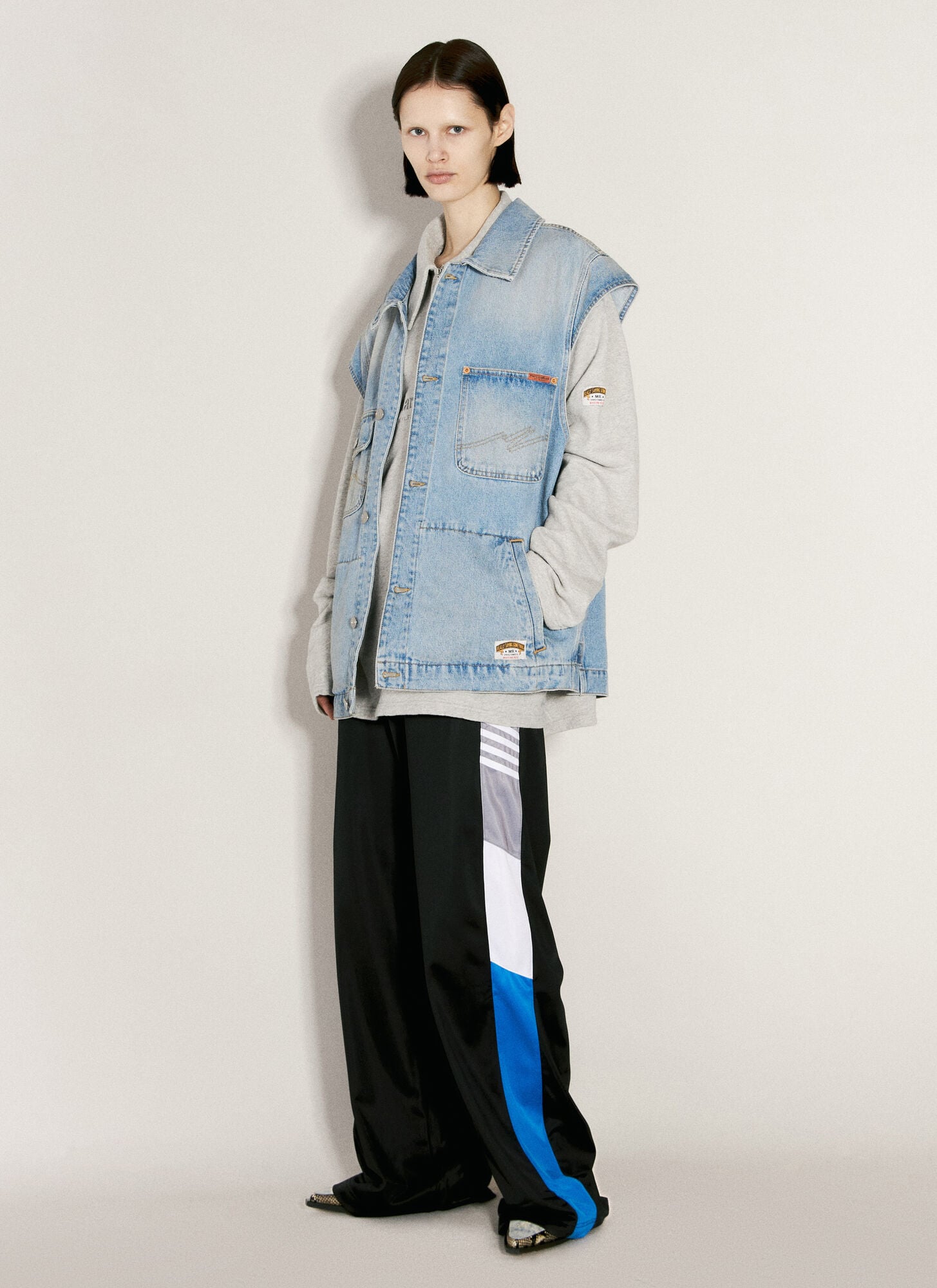  Martine Rose Martine Rose Denim Gilet - Frau Jacken Blue Xs 